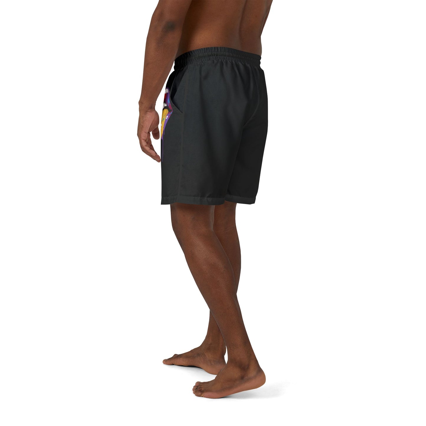LMX “Splash Colorful Lips” Men’s Swim Shorts – Bold, Artistic, and Eye-Catching