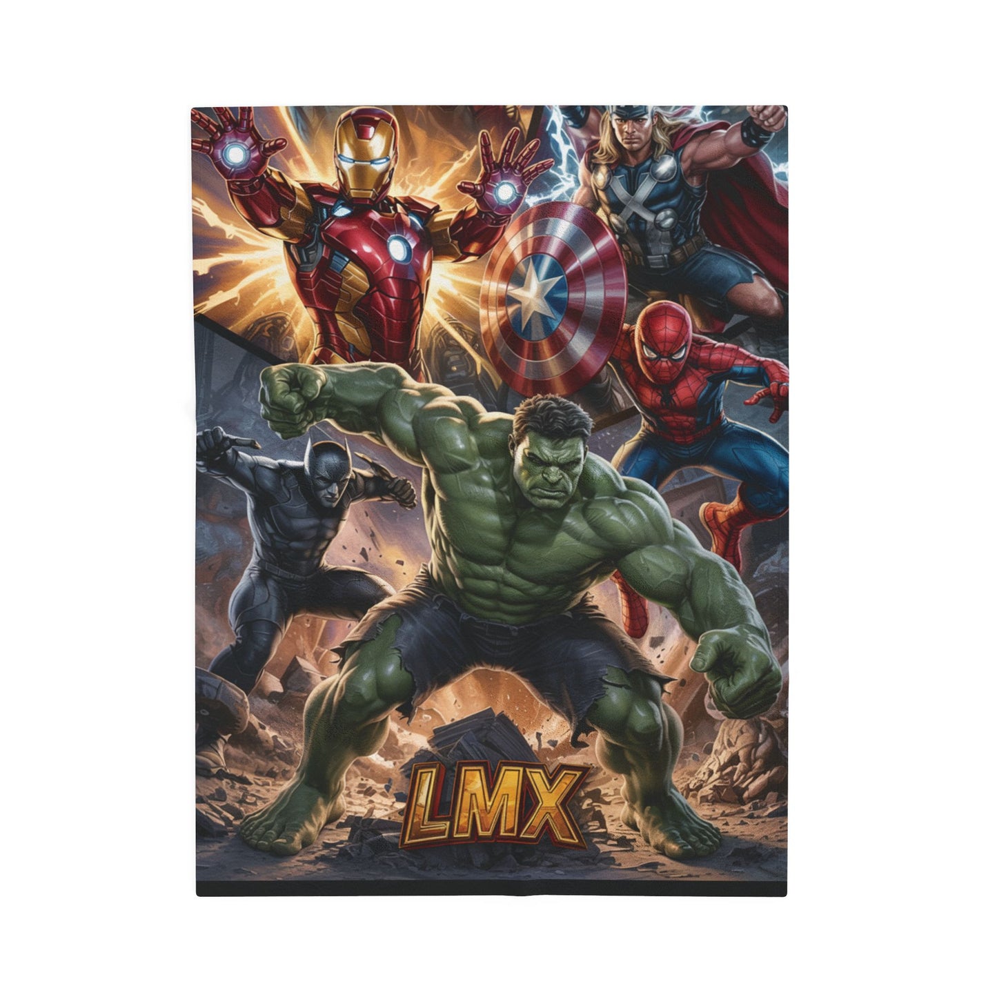 LMX Marvel Avengers Fleece Blanket – “Earth’s Mightiest” Hulk Edition