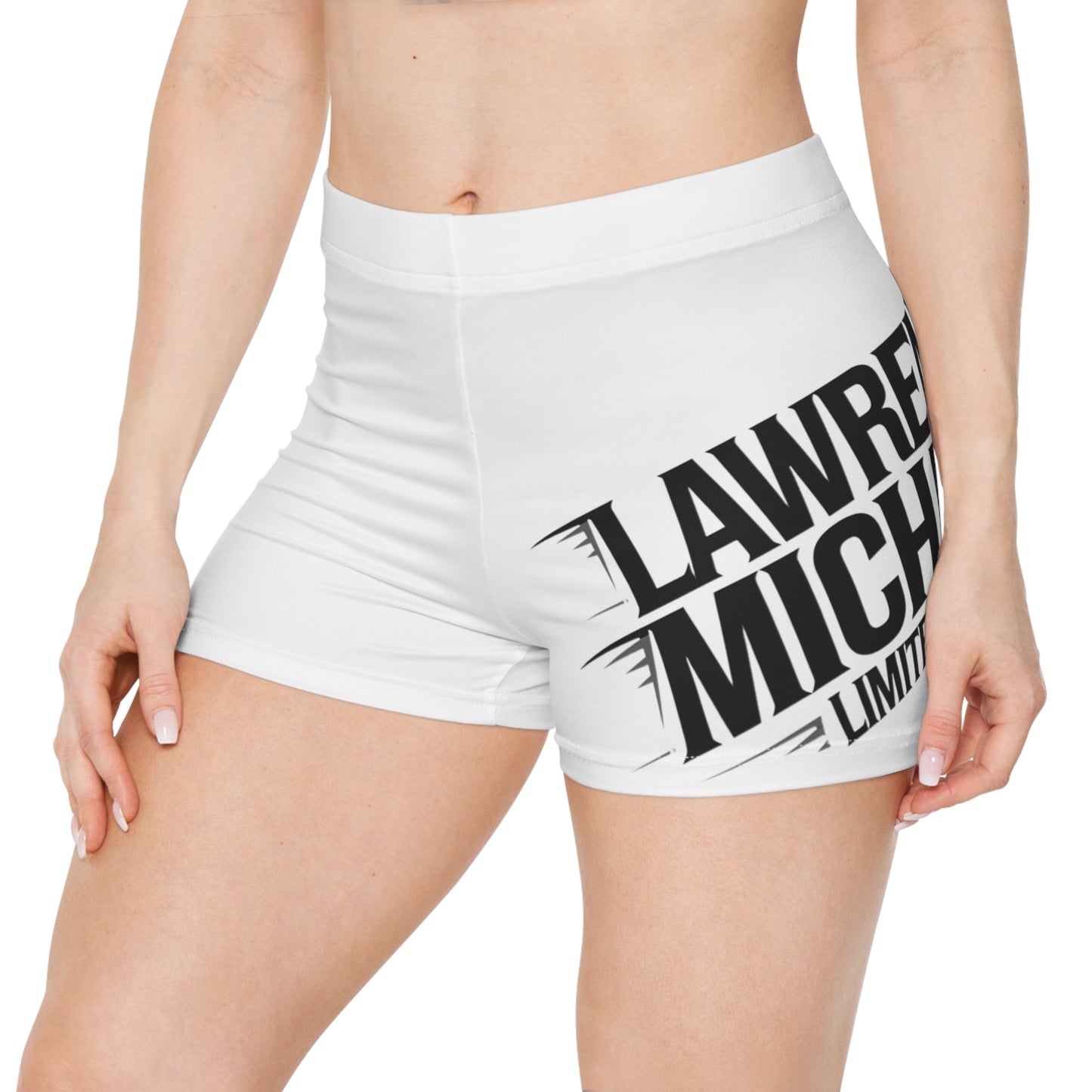 LMX Designs Women’s White Signature Shorts – Lawrence Michael Limited Edition 2025”