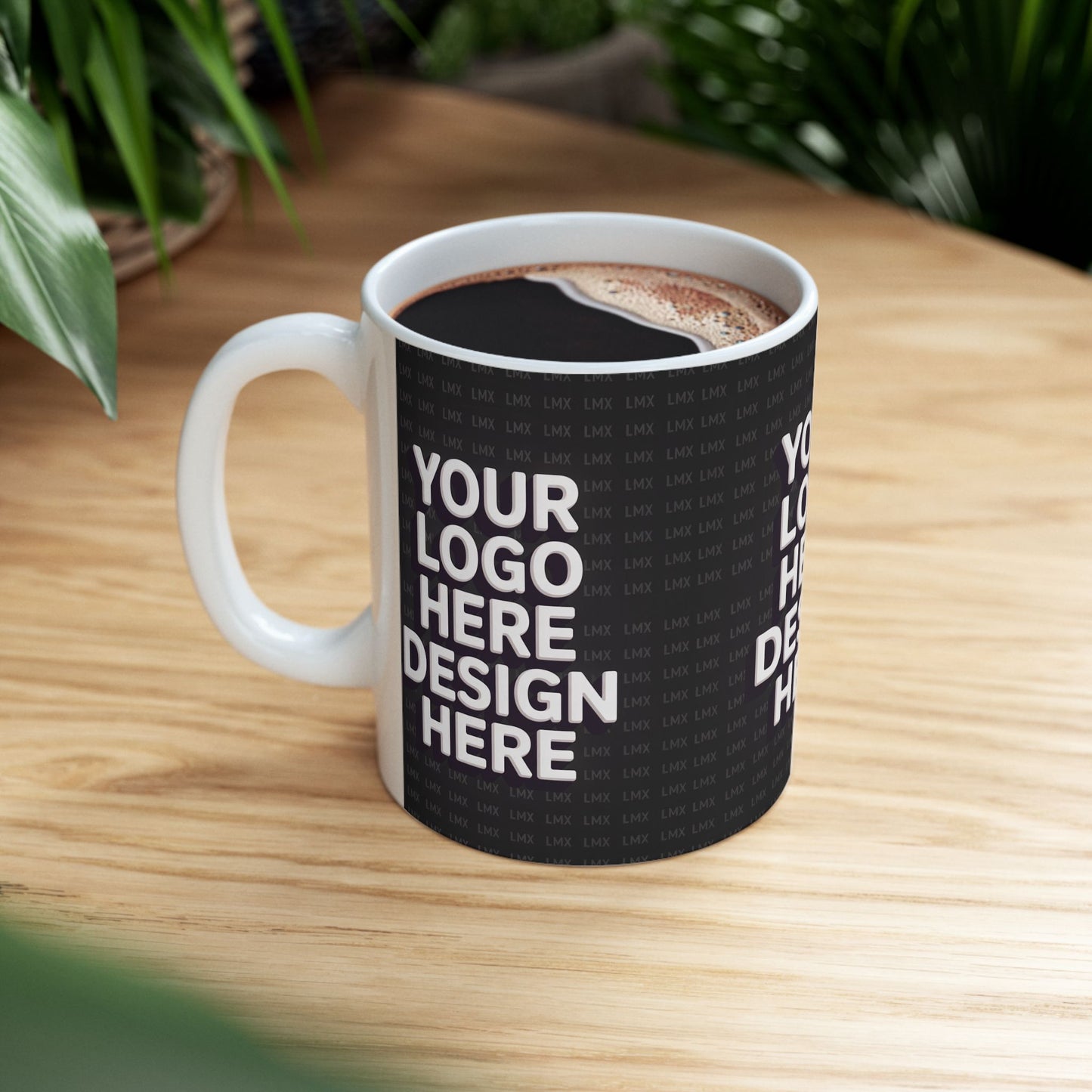 Introducing our Customizable Black Ceramic Coffee Mug – 11 oz & 15 oz