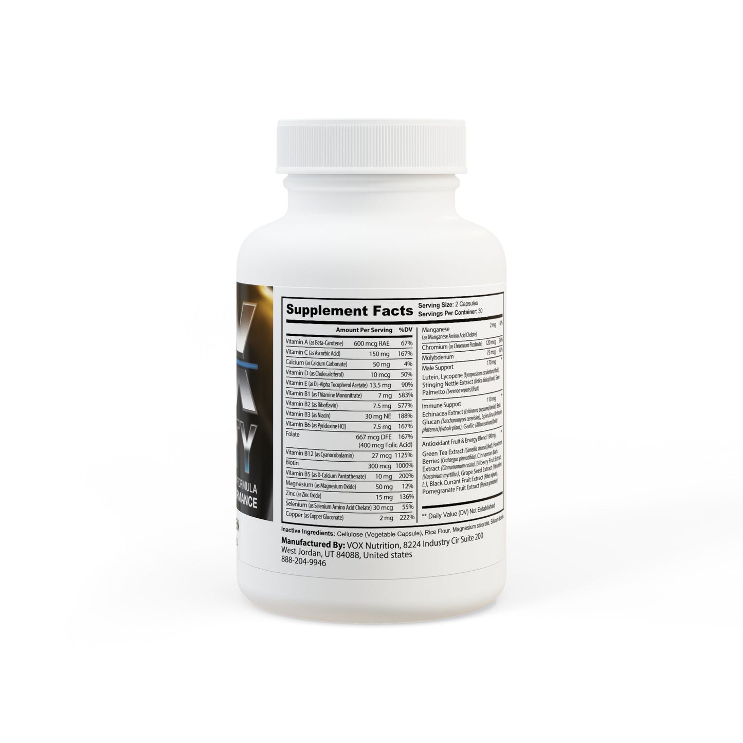 LMX Vitality Multivitamin for Men – Complete Daily Performance & Wellness (60 Capsules)
