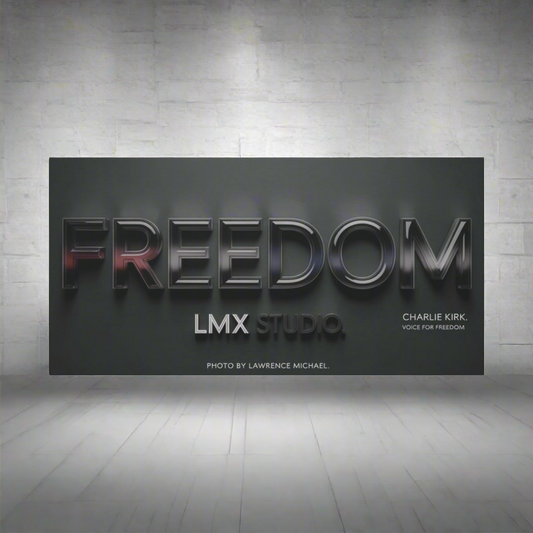 FREEDOM — Charlie Kirk Edition (30×15 LMX Studio Canvas)