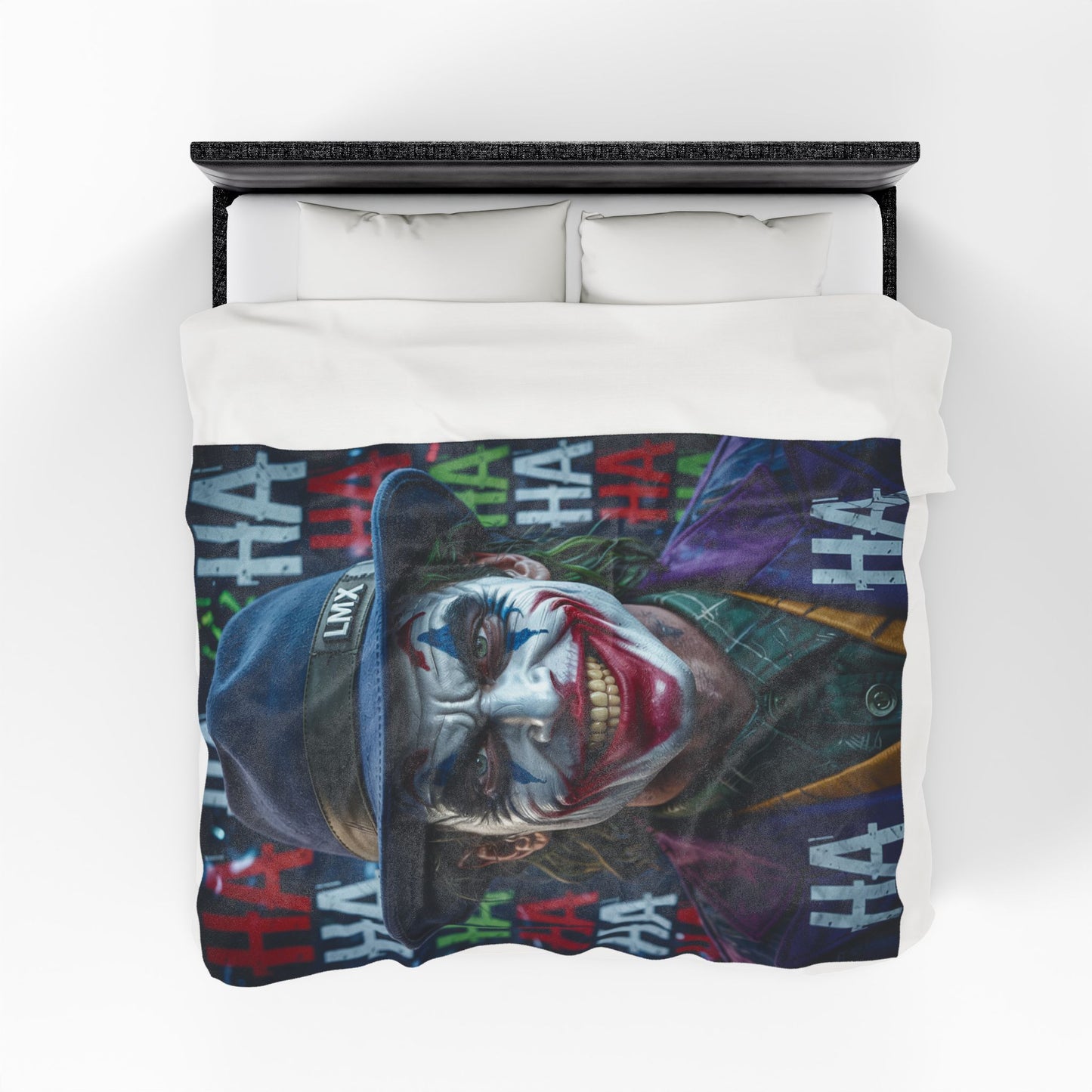 LMX “Madness in Motion” Fleece Blanket – Joker Graffiti Glitch Edition