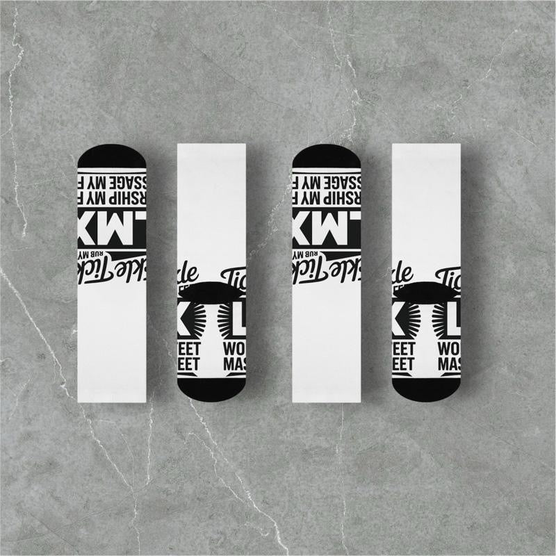 Tickle Tickle, Worship Me Cushion Crew Socks – LMX Designs