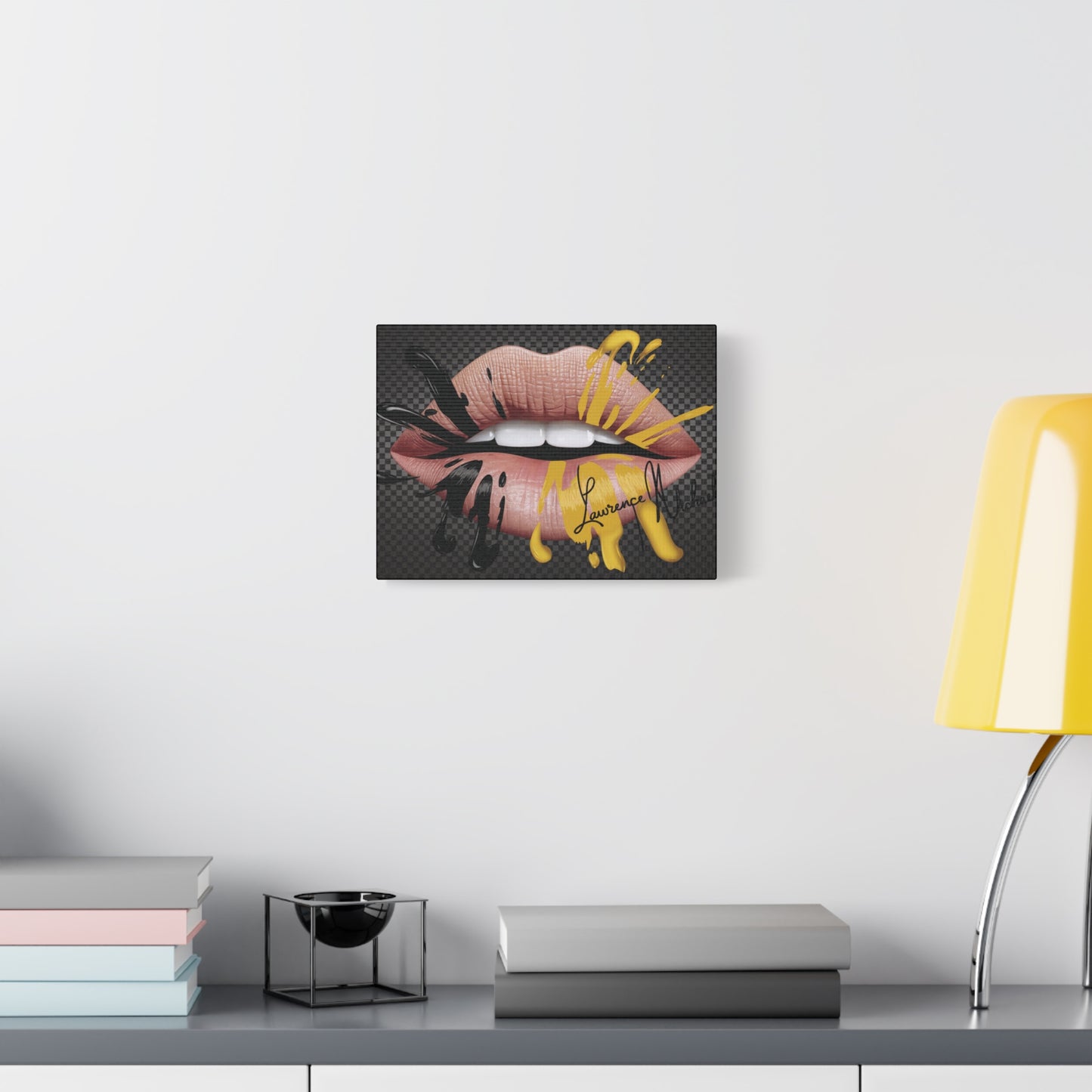 LMX Designs Artistic Lip Wall Canvas – Contemporary Bold Home & Office Decor
