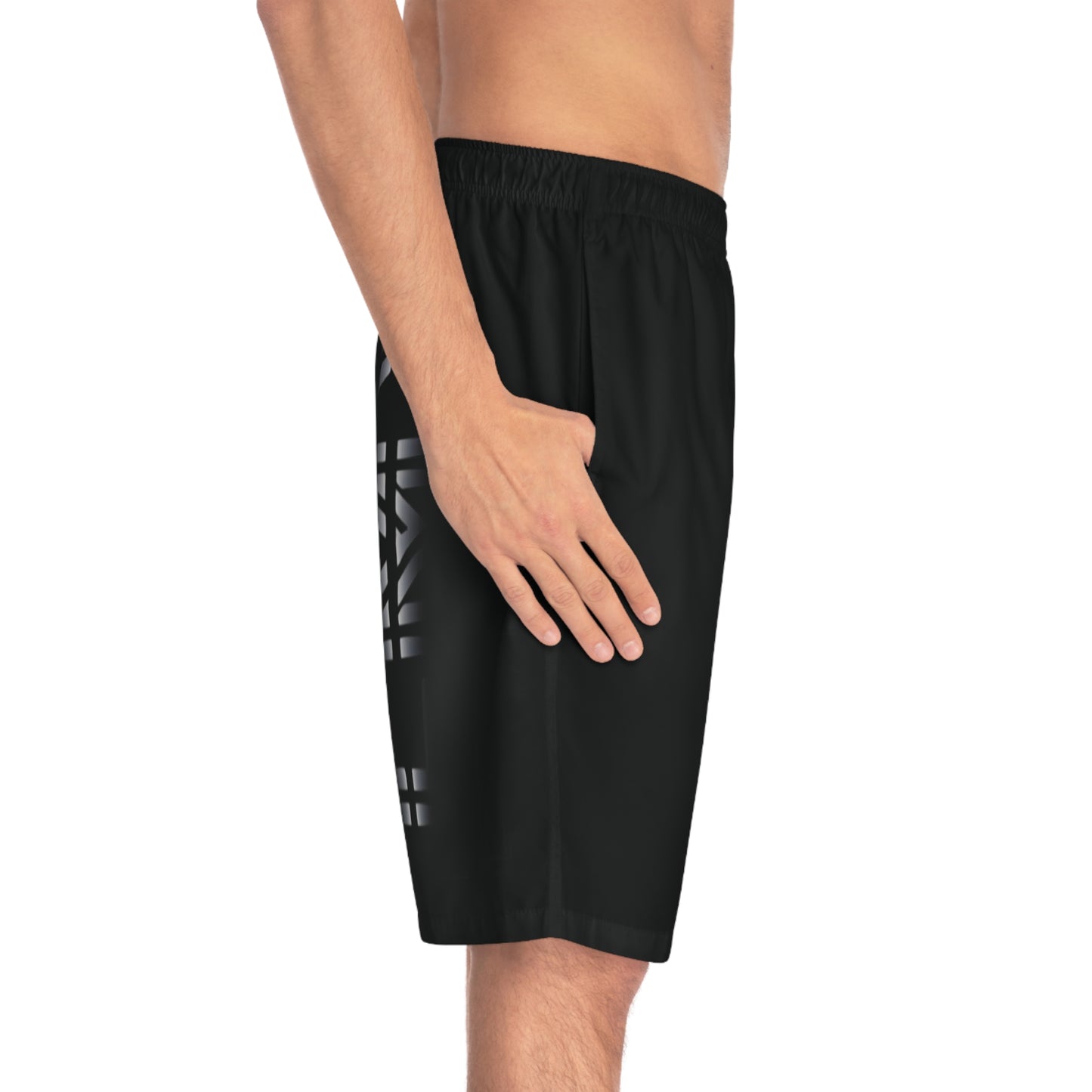 Stylish Men LMX Designs Logo Board Shorts - Perfect for Beach Days & Summer Fun