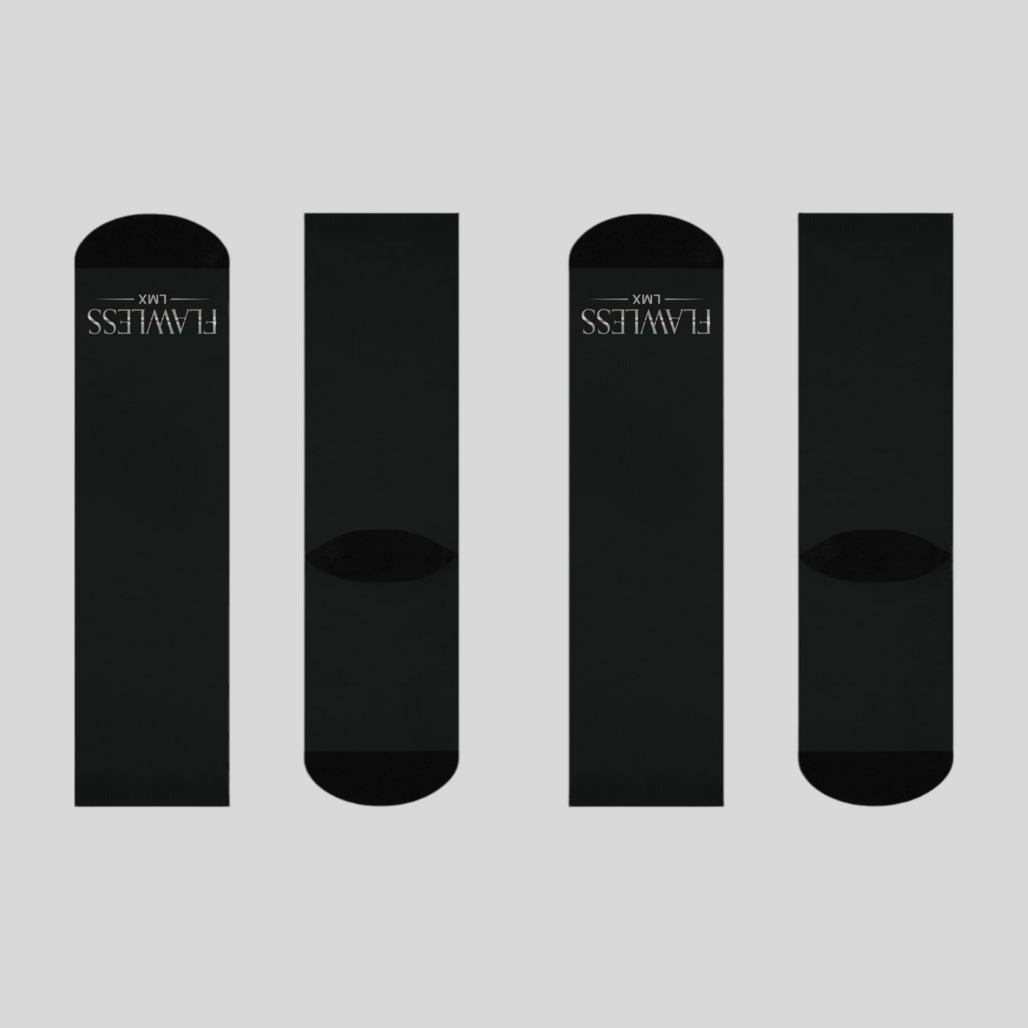 Flawless Cushioned Black Crew Socks – LMX Designs