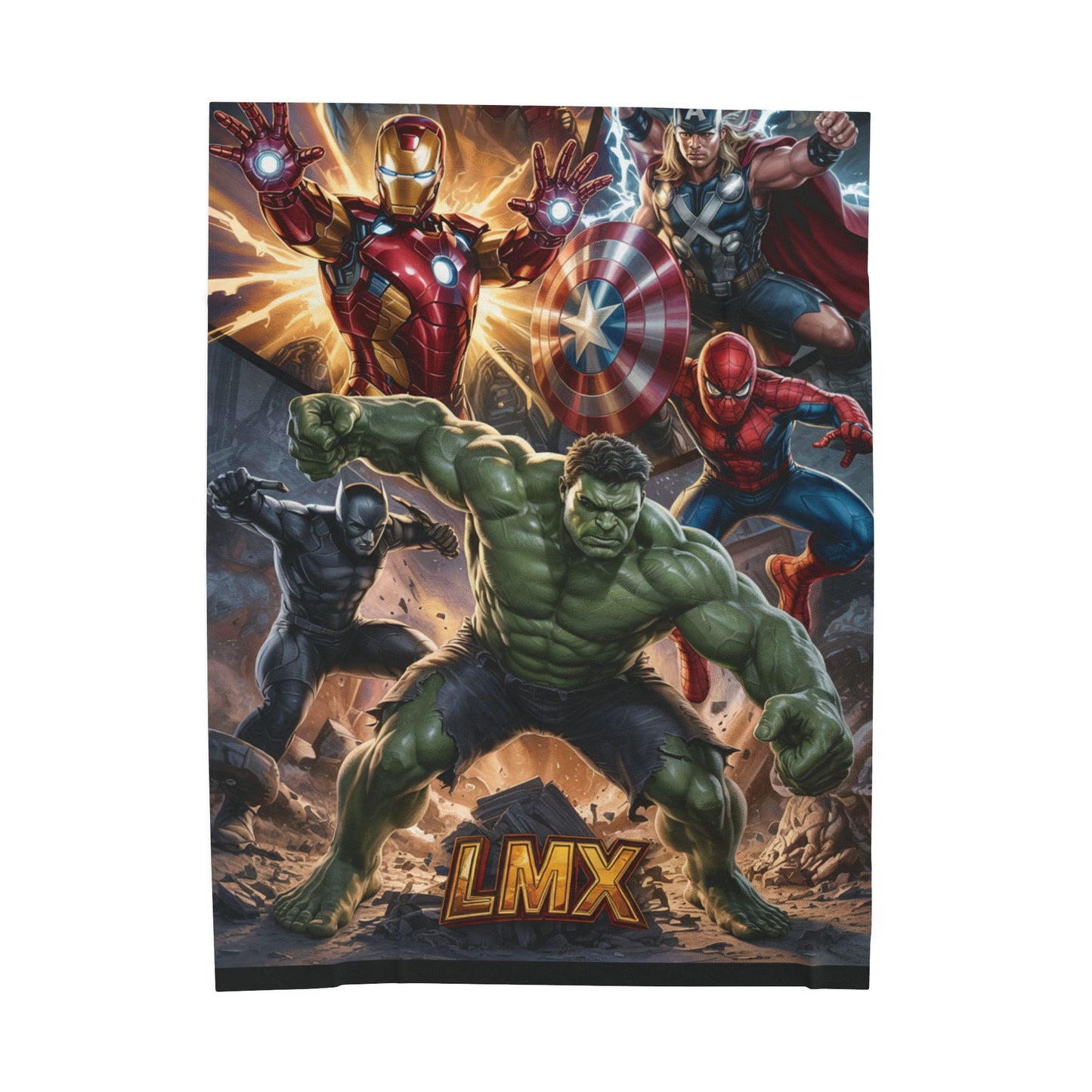 LMX Marvel Avengers Fleece Blanket – “Earth’s Mightiest” Hulk Edition