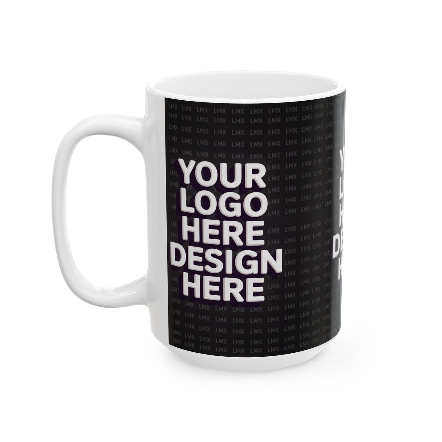 Introducing our Customizable Black Ceramic Coffee Mug – 11 oz & 15 oz