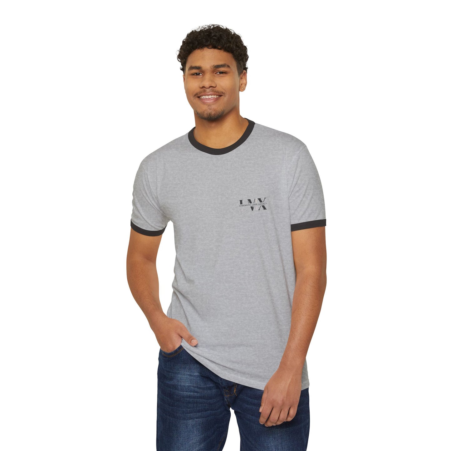 LMX Strength. Love. Legacy. Men’s Cotton Ringer T-Shirt – Retro Style, Modern Statement