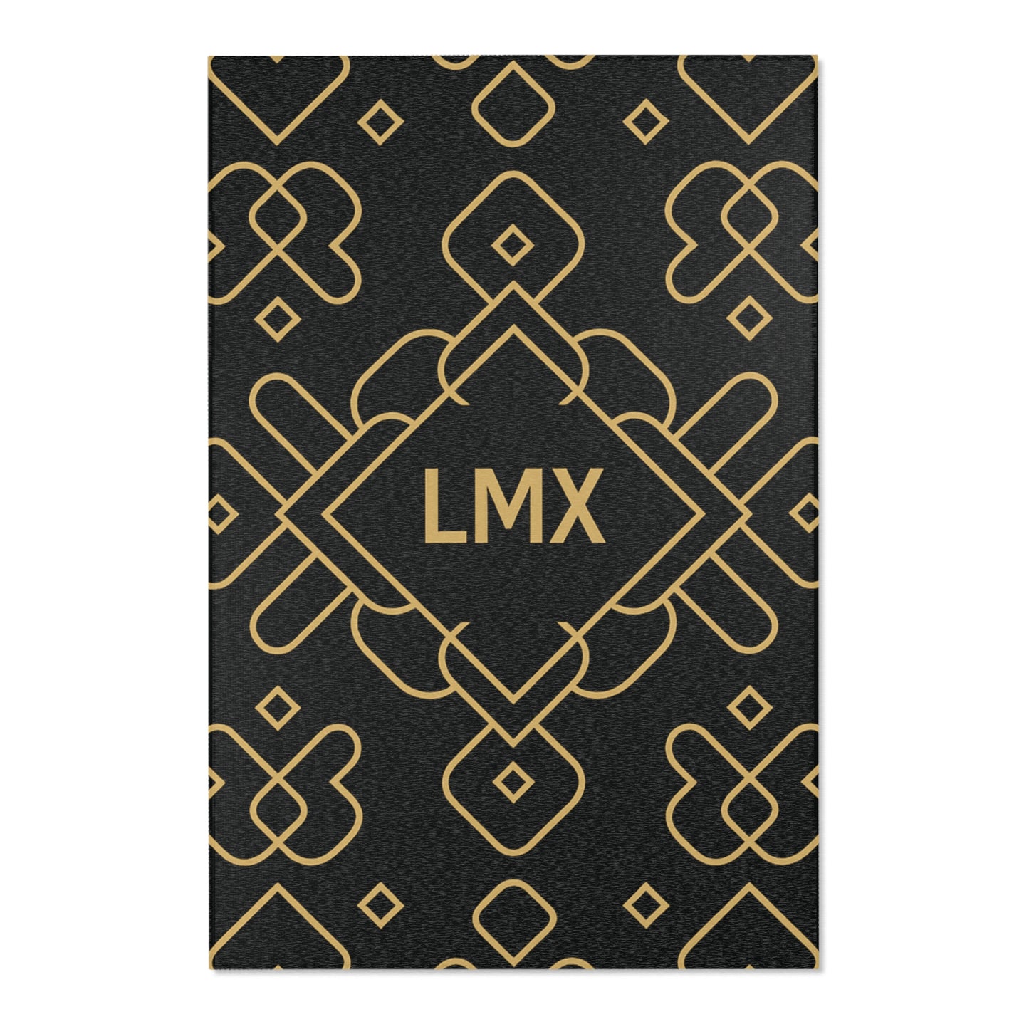 Cryptify Area Rug – LMX Signature Black & Gold Geometric Design