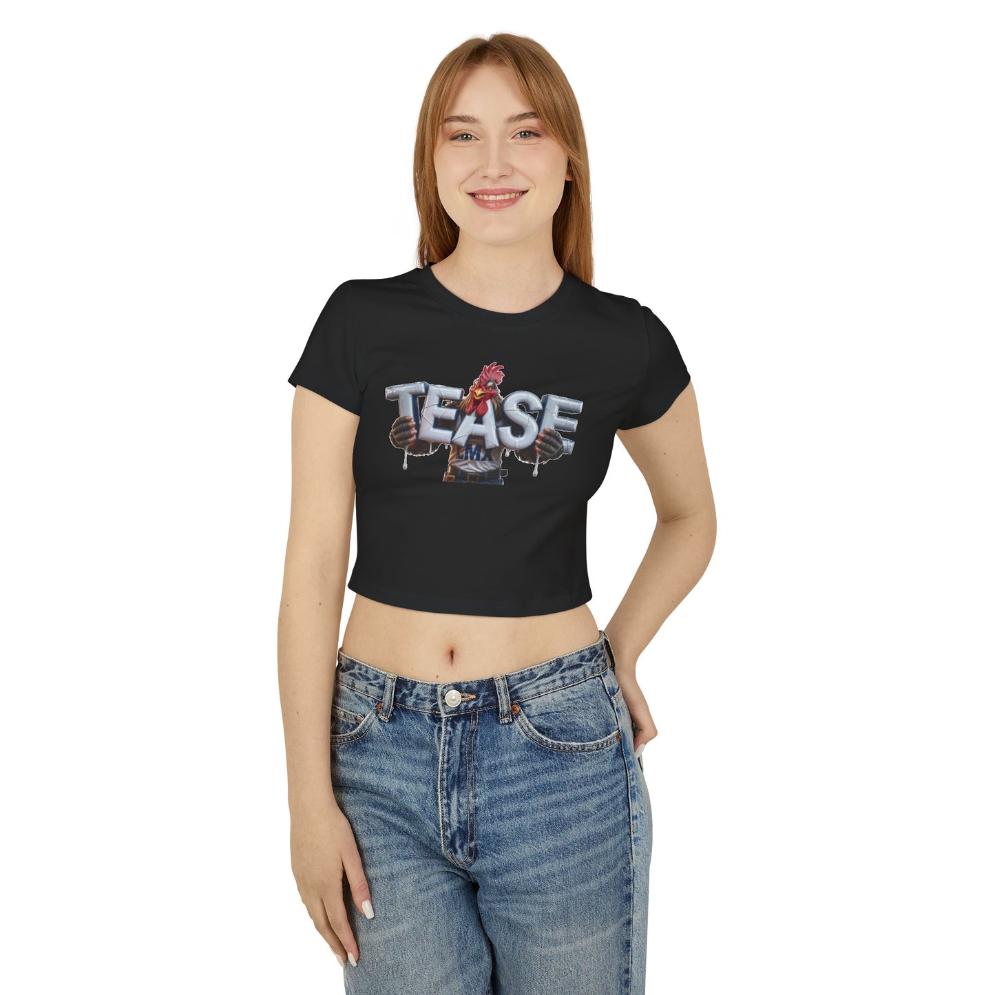 Women’s Tease Crop Top – Bold & Playful LMX Design
