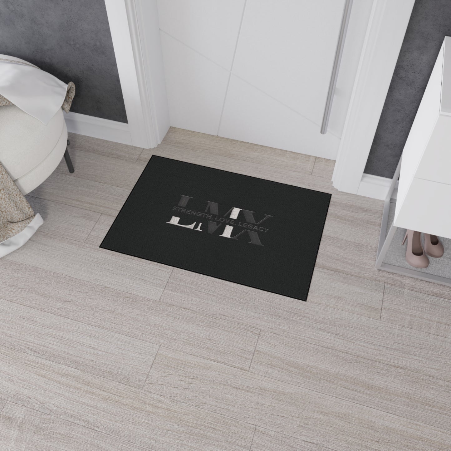 Inspirational Heavy Duty Floor Mat – Strength, Love, Legacy