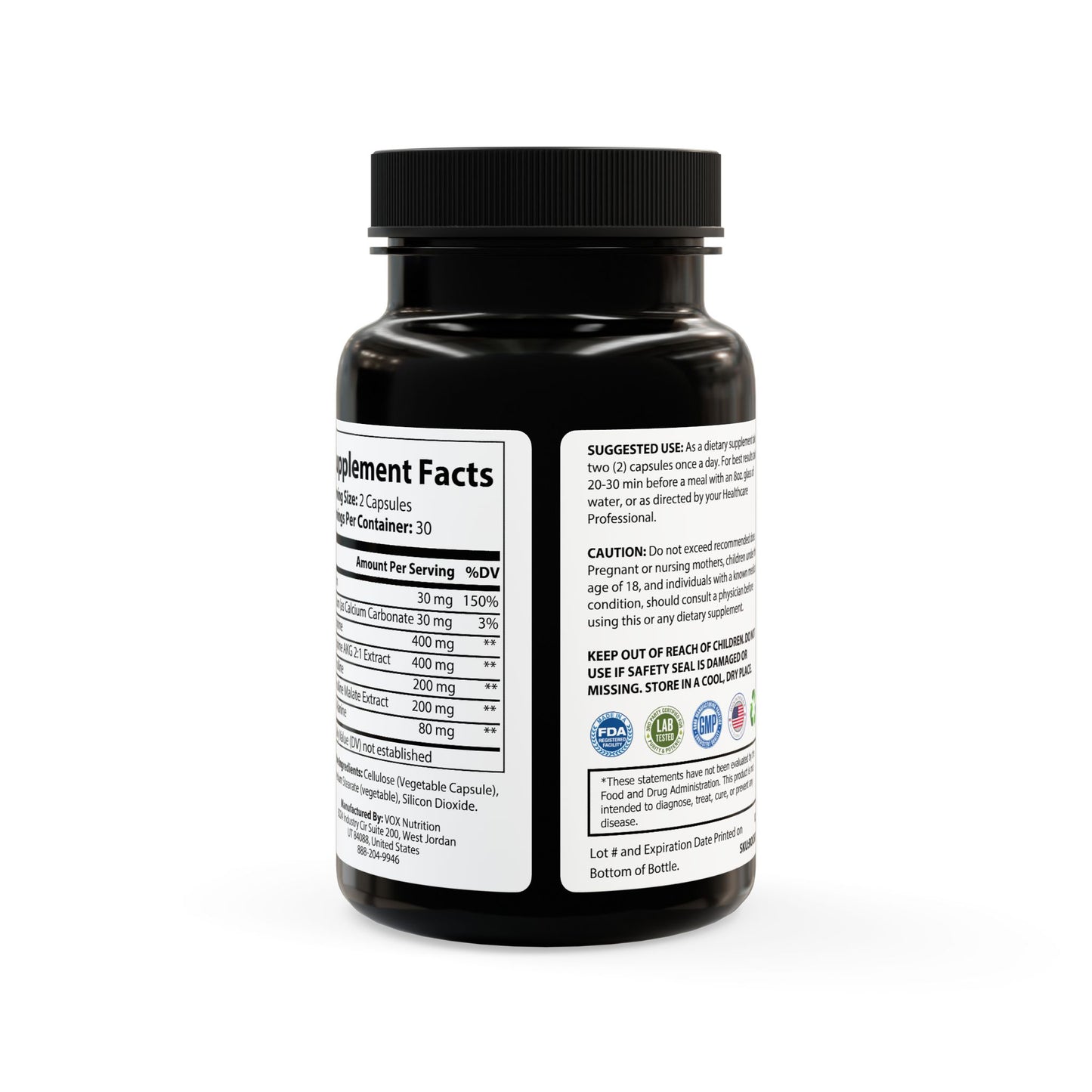 LMX Vitality L-Arginine Supplement (60 Capsules) – Nitric Oxide Booster for Performance & Heart Health