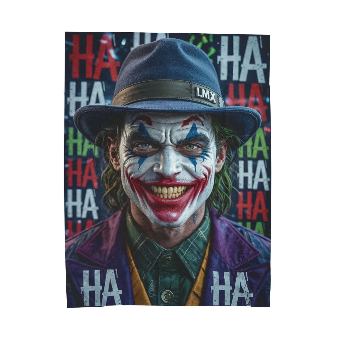 LMX “Madness in Motion” Fleece Blanket – Joker Graffiti Glitch Edition
