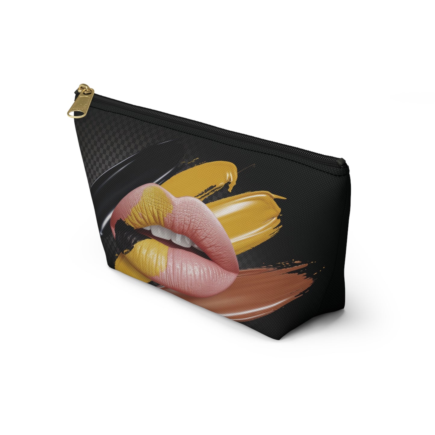 LMX Designs – Custom Logo Artist Lip Accessory Pouch | Stylish T-Bottom Design for Everyday Essentials