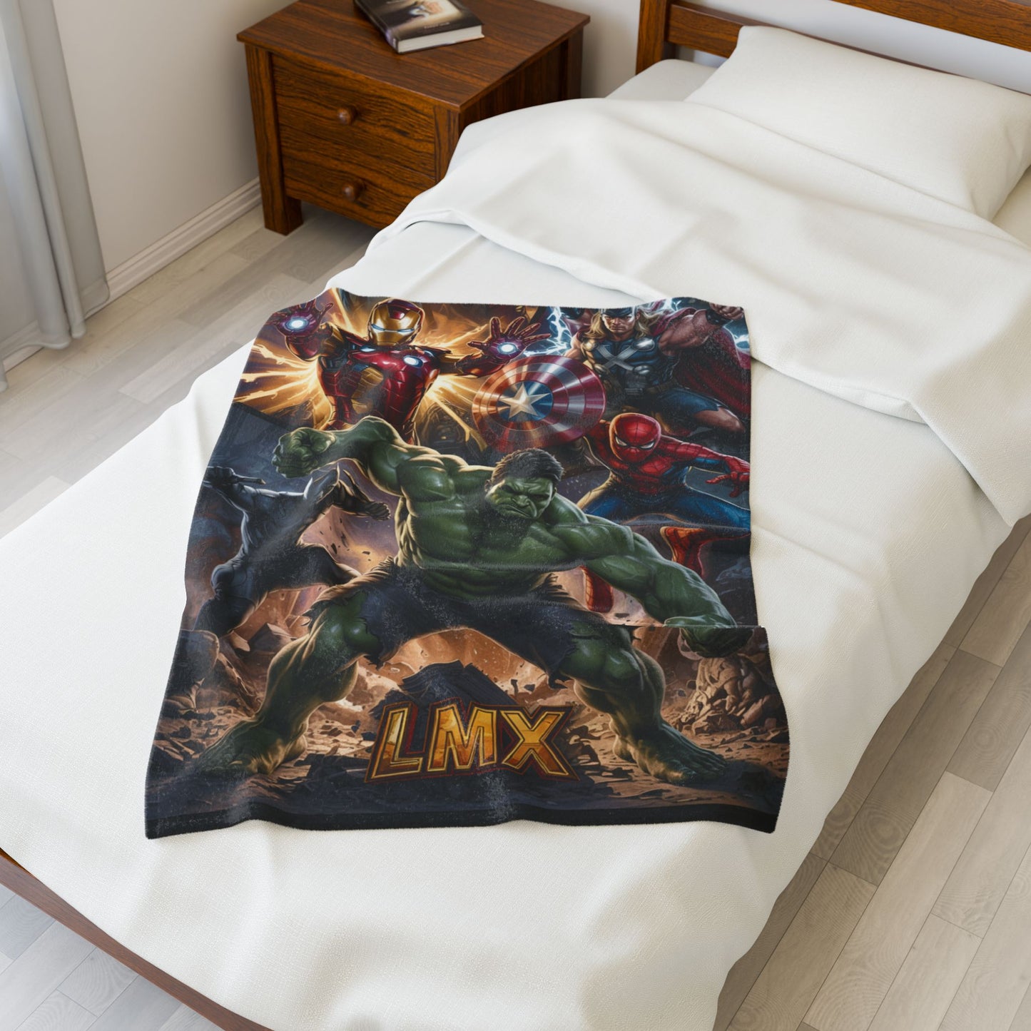 LMX Marvel Avengers Fleece Blanket – “Earth’s Mightiest” Hulk Edition