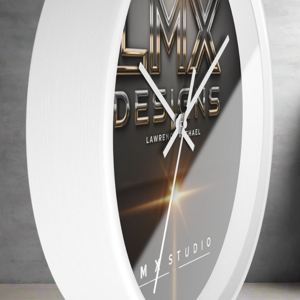 LMX Studio Signature Wall Clock – Premium Silent Quartz Designer Clock | Modern Luxury Home & Office Décor by Lawrence Michael (Black or White Frame)