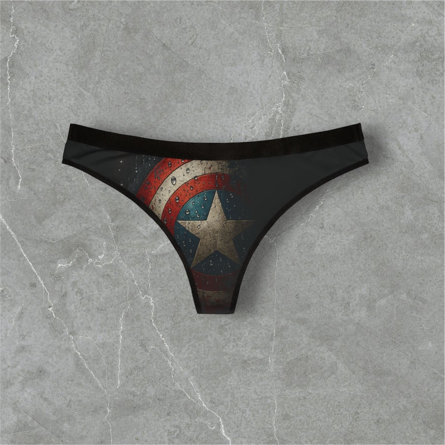 Shielded Desire Red, White & Bold Thongs by LMX Designs