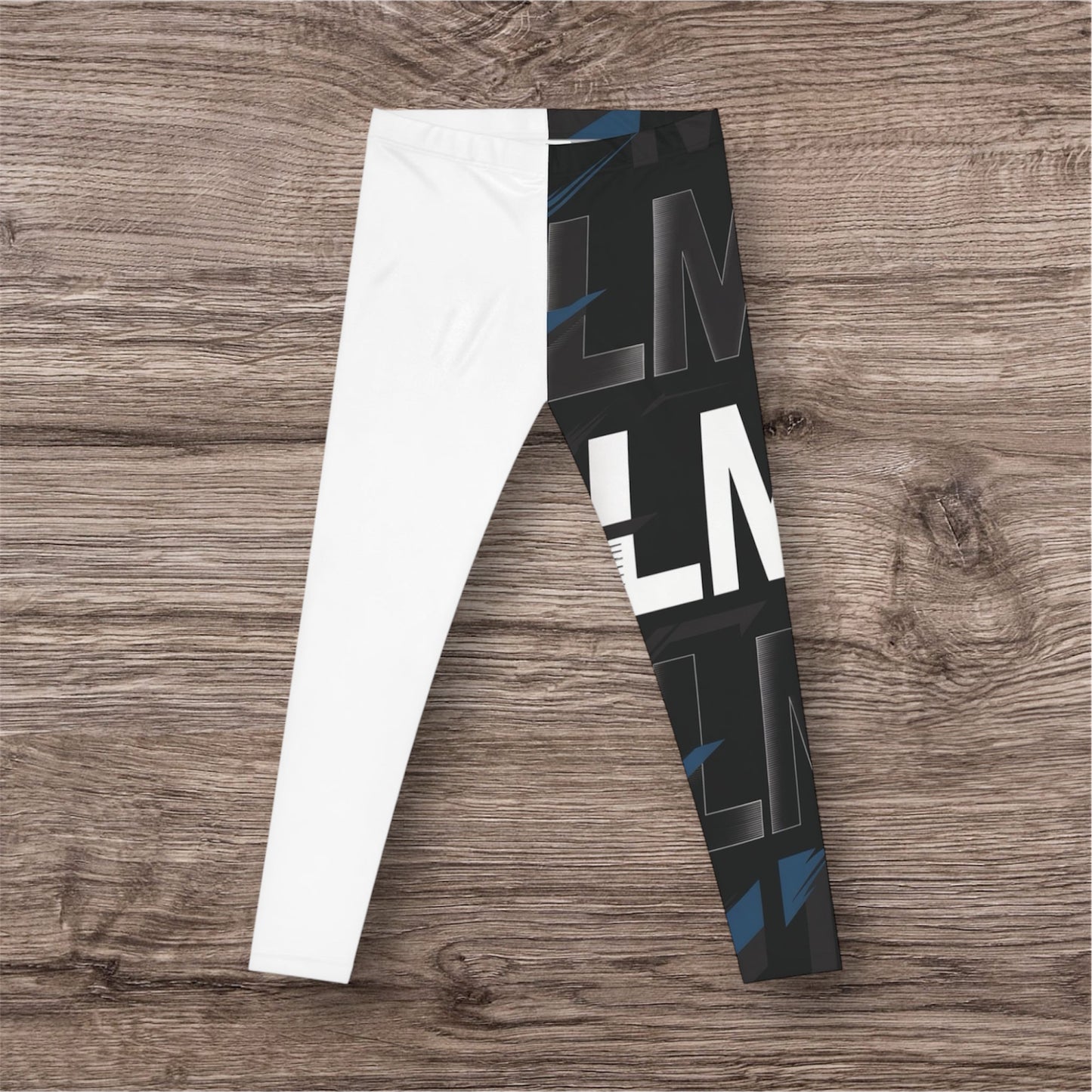 Stylish Women’s Casual Leggings – One-Leg LMX Wrap Print