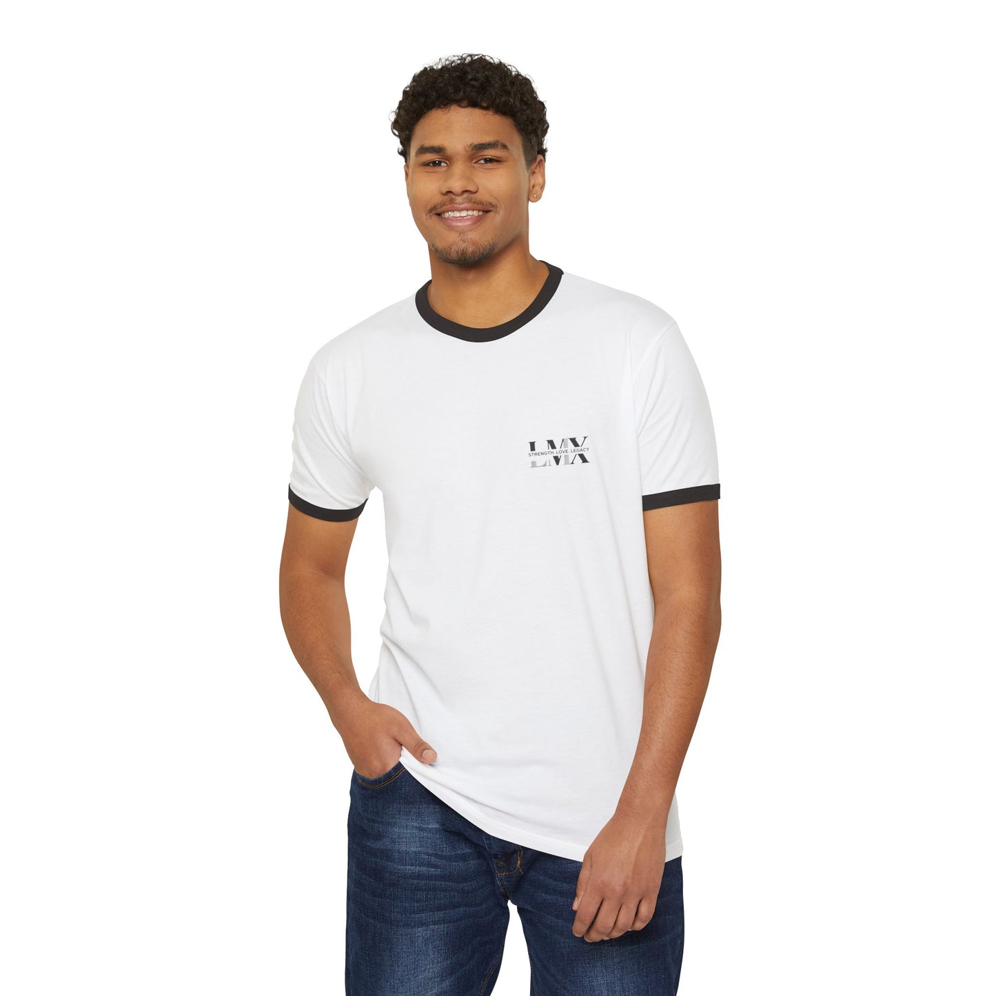LMX Strength. Love. Legacy. Men’s Cotton Ringer T-Shirt – Retro Style, Modern Statement
