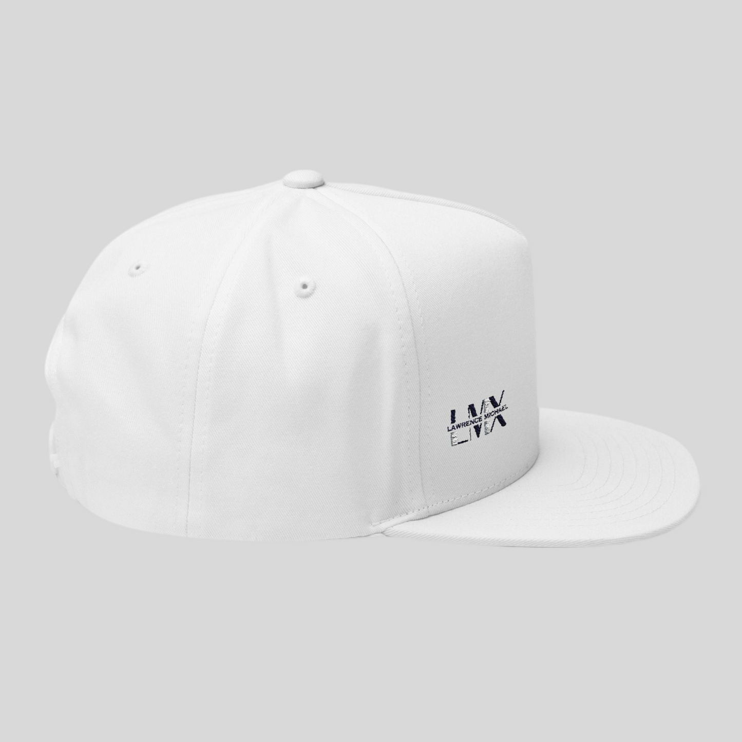 LMX Trendy Logo Embroidered Flat Bill Cap for Everyday Style
