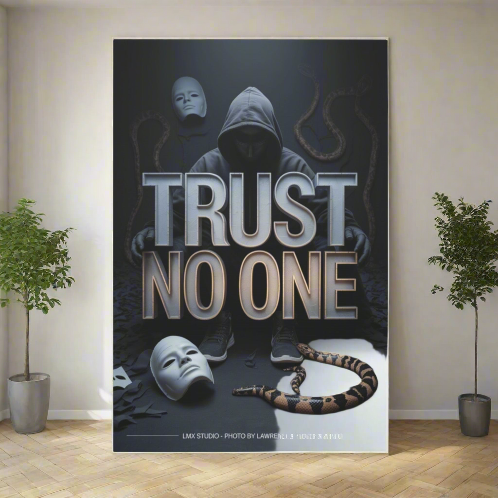 TRUST NO ONE — The Mask Breaker | 24x36 LMX Canvas Edition