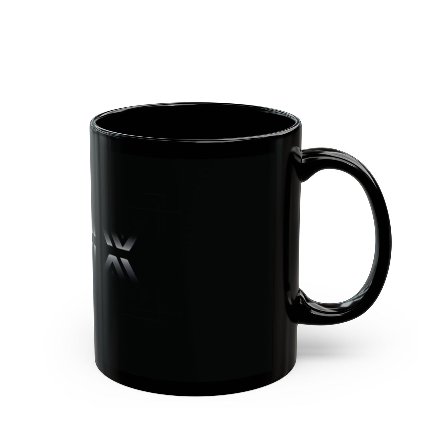 LMX Designs Logo Sleek Black Mug with Modern Design - Perfect for Coffee Lovers