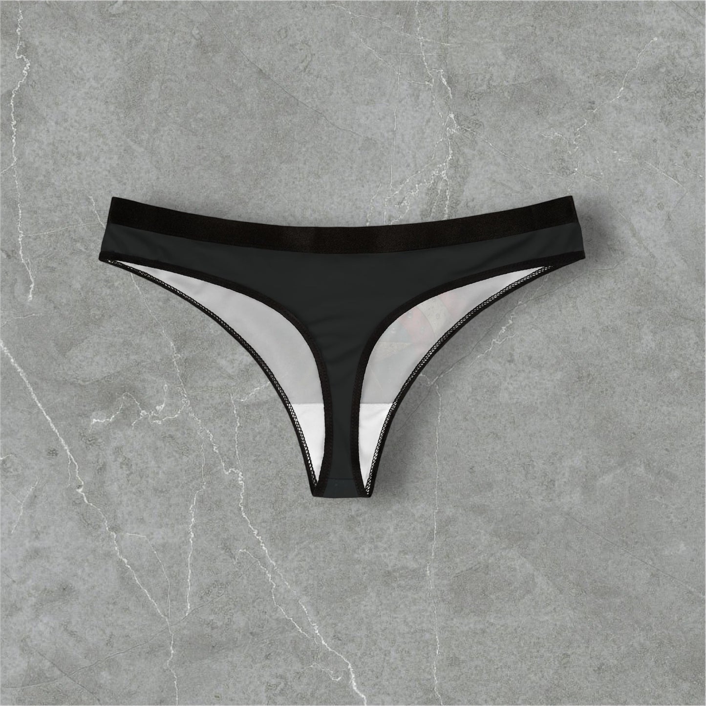 Shielded Desire Red, White & Bold Thongs by LMX Designs