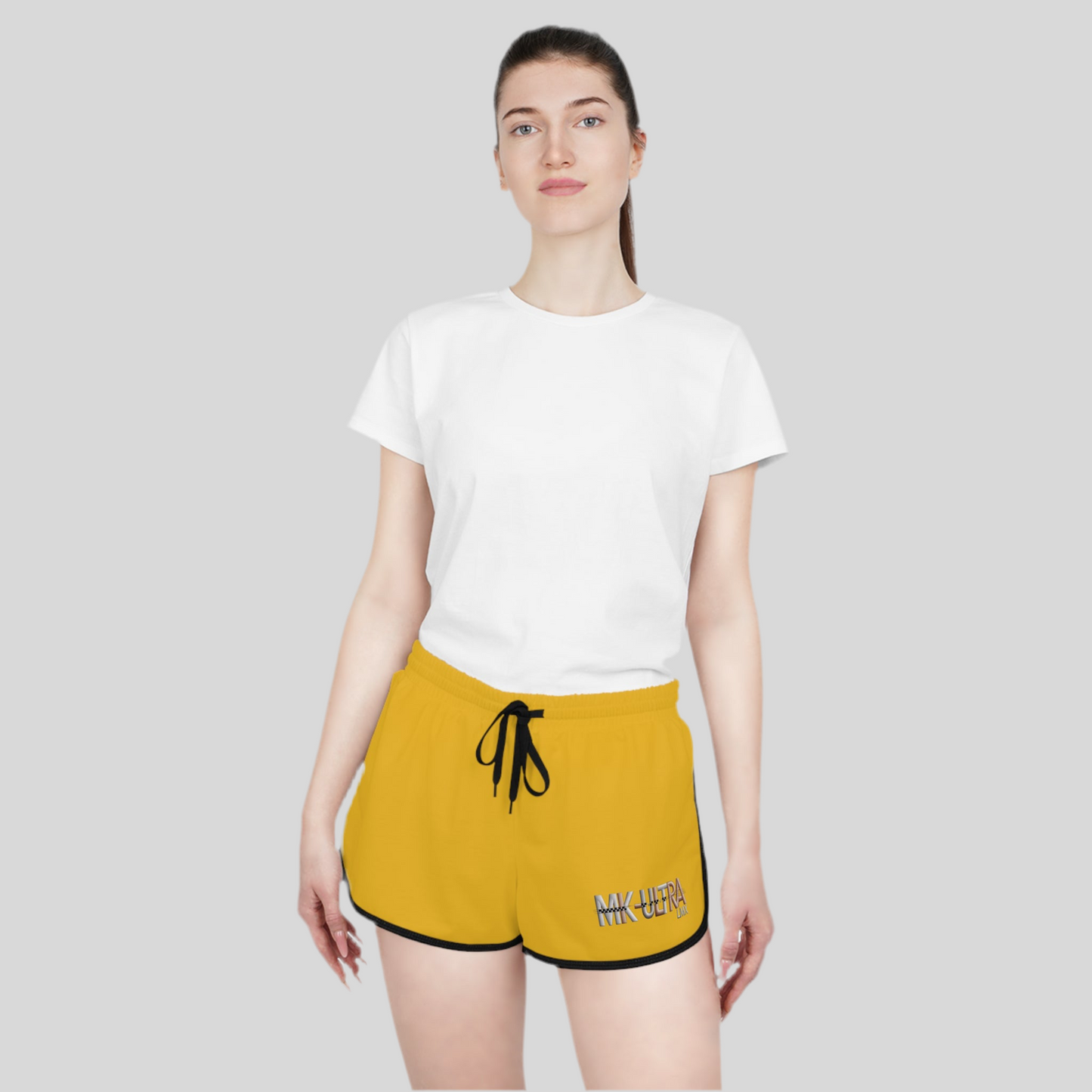 MK-ULTRA LMX Women’s Relaxed Shorts – Yellow | Streetwear Active Lounge
