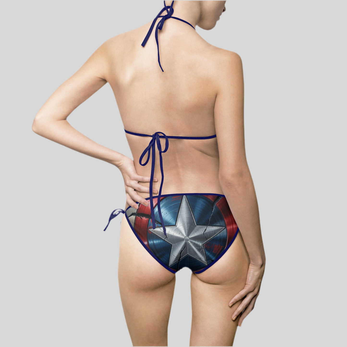 Captain America Shield Women’s Bikini Swimsuit – LMX Designs
