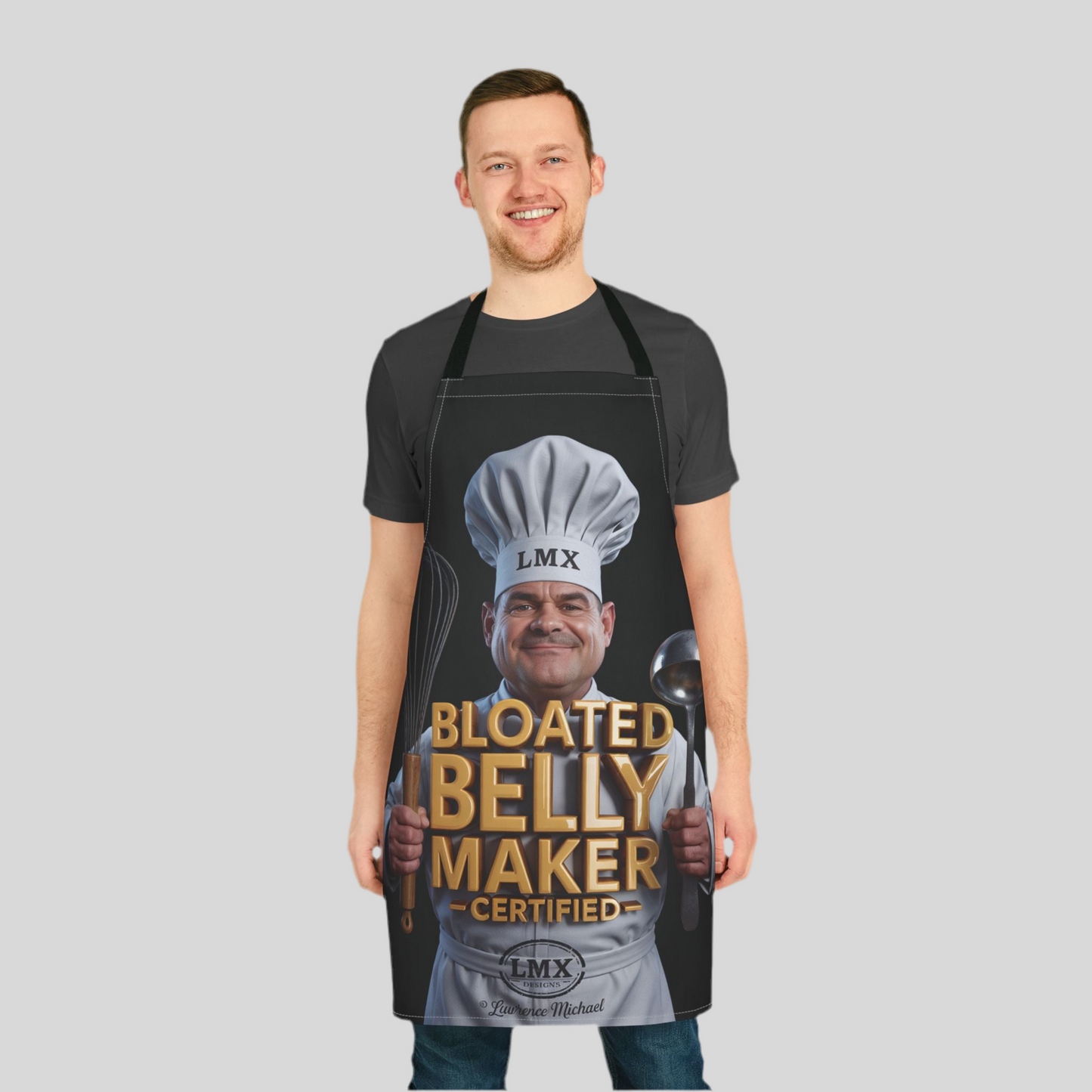 LMX “Bloated Belly Maker” Apron – Bold & Playful Kitchen Gear