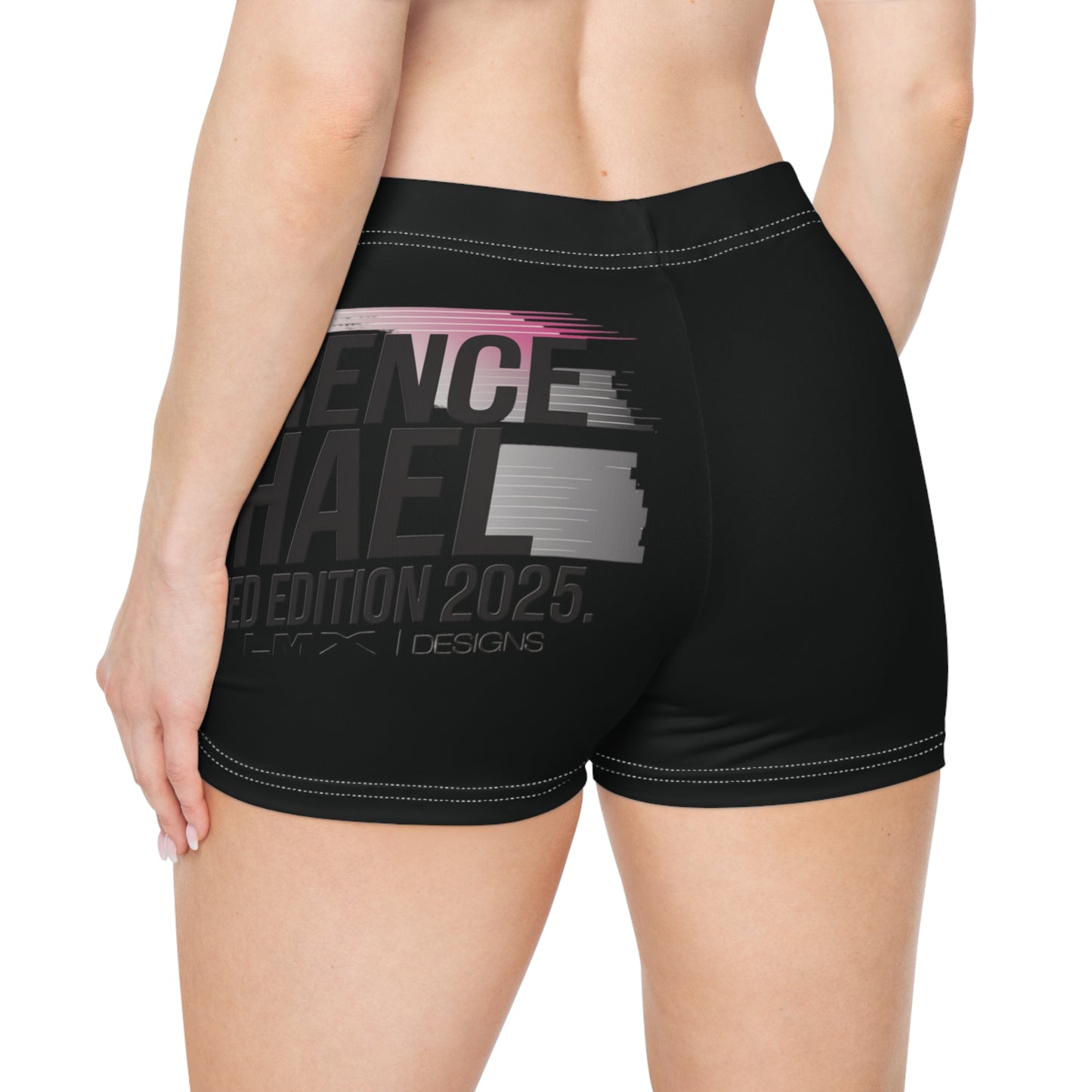 LMX Designs Women’s Black Signature Shorts – Lawrence Michael Limited Edition 2025”