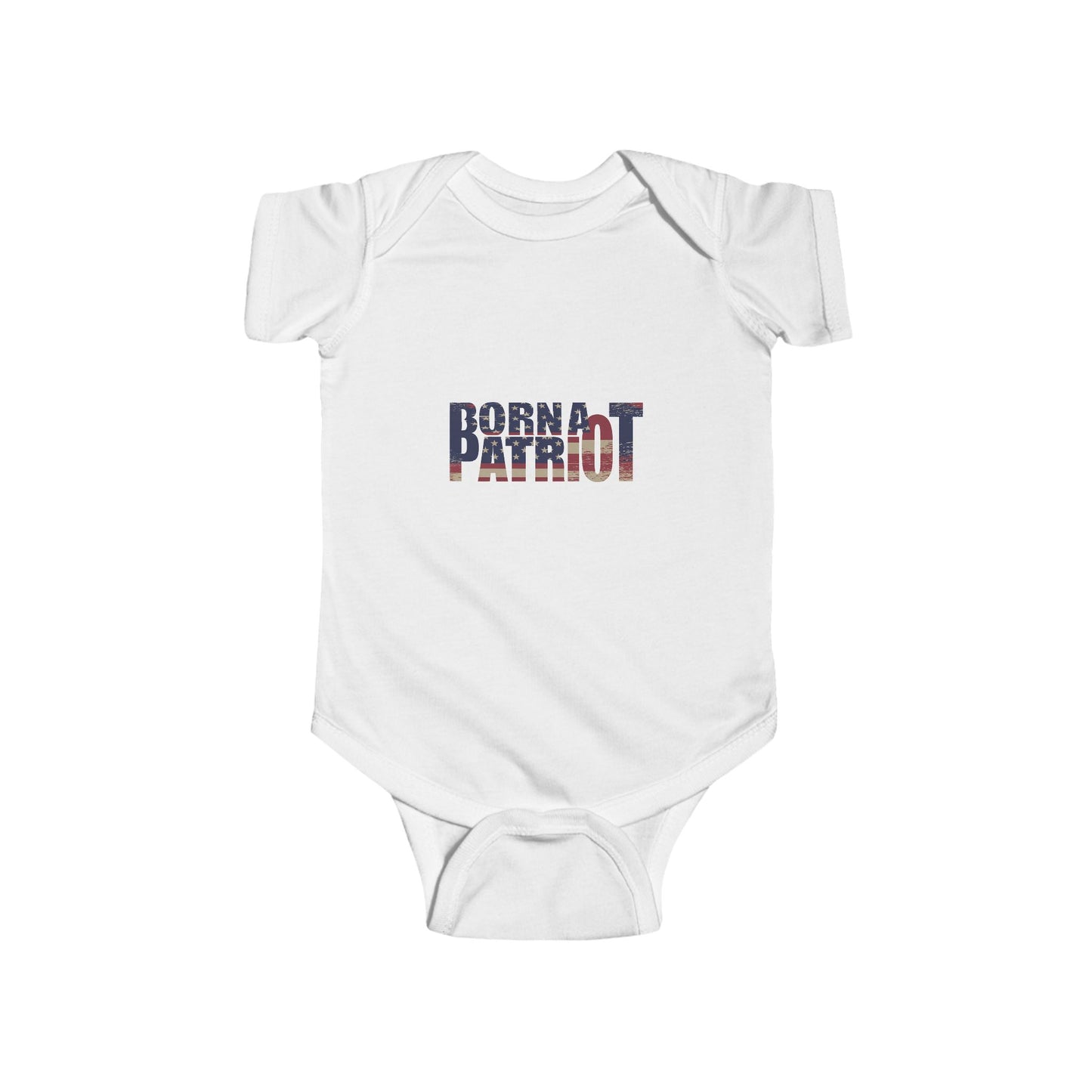 LMX-Born a Patriot Infant Bodysuit - Cute Baby Outfit for National Holidays