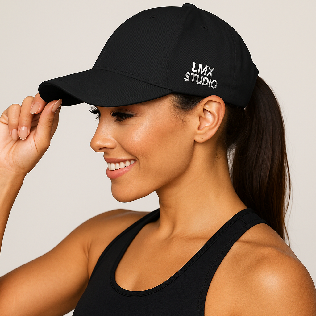 LMX Studio Side-Logo Black Hat | Minimalist Premium Cap