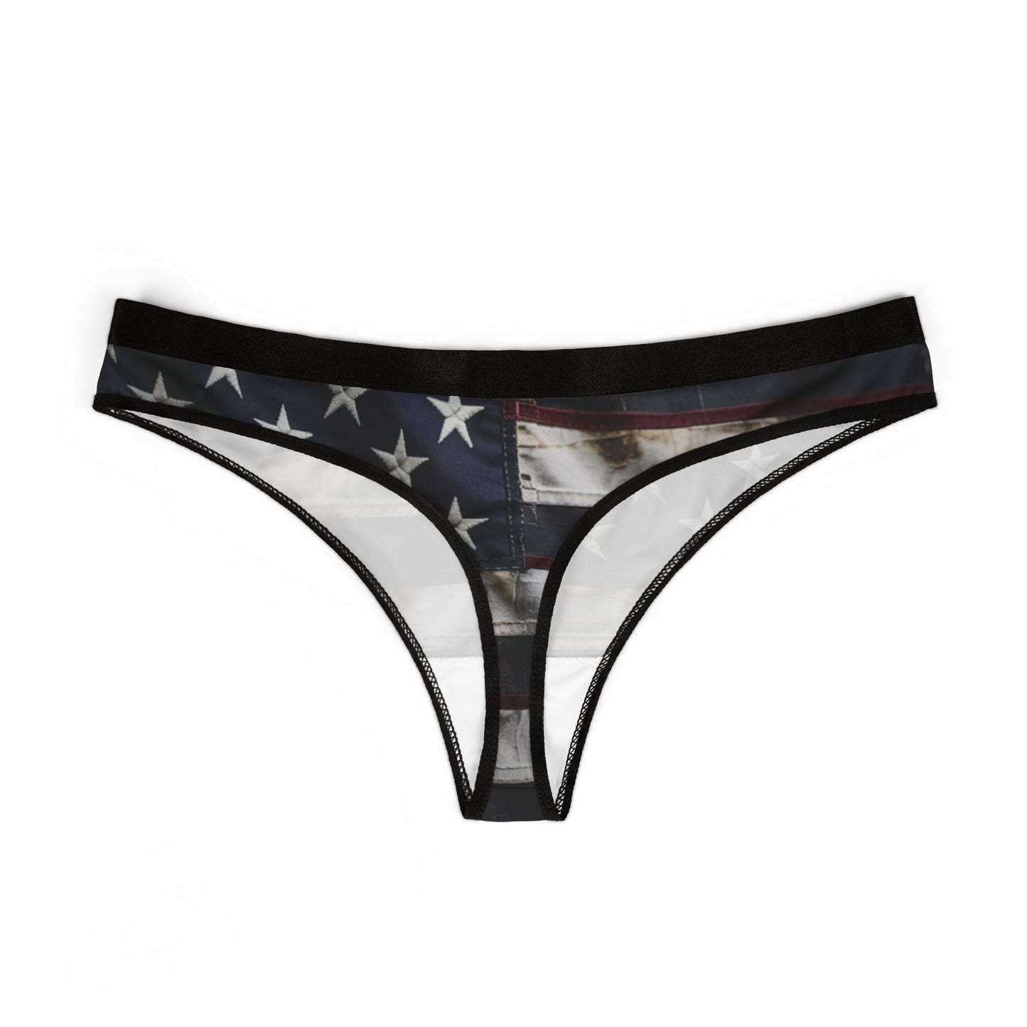 Patriotic Women's Thongs - Stars & Stripes Design for Comfort and Style