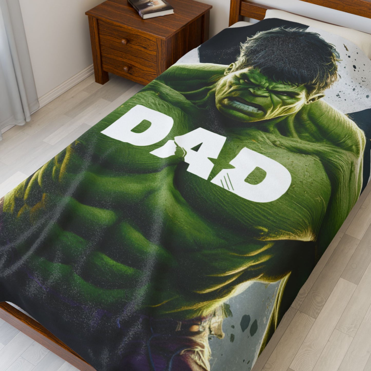 LMX Designs – Incredible Dad Hulk Plush Blanket