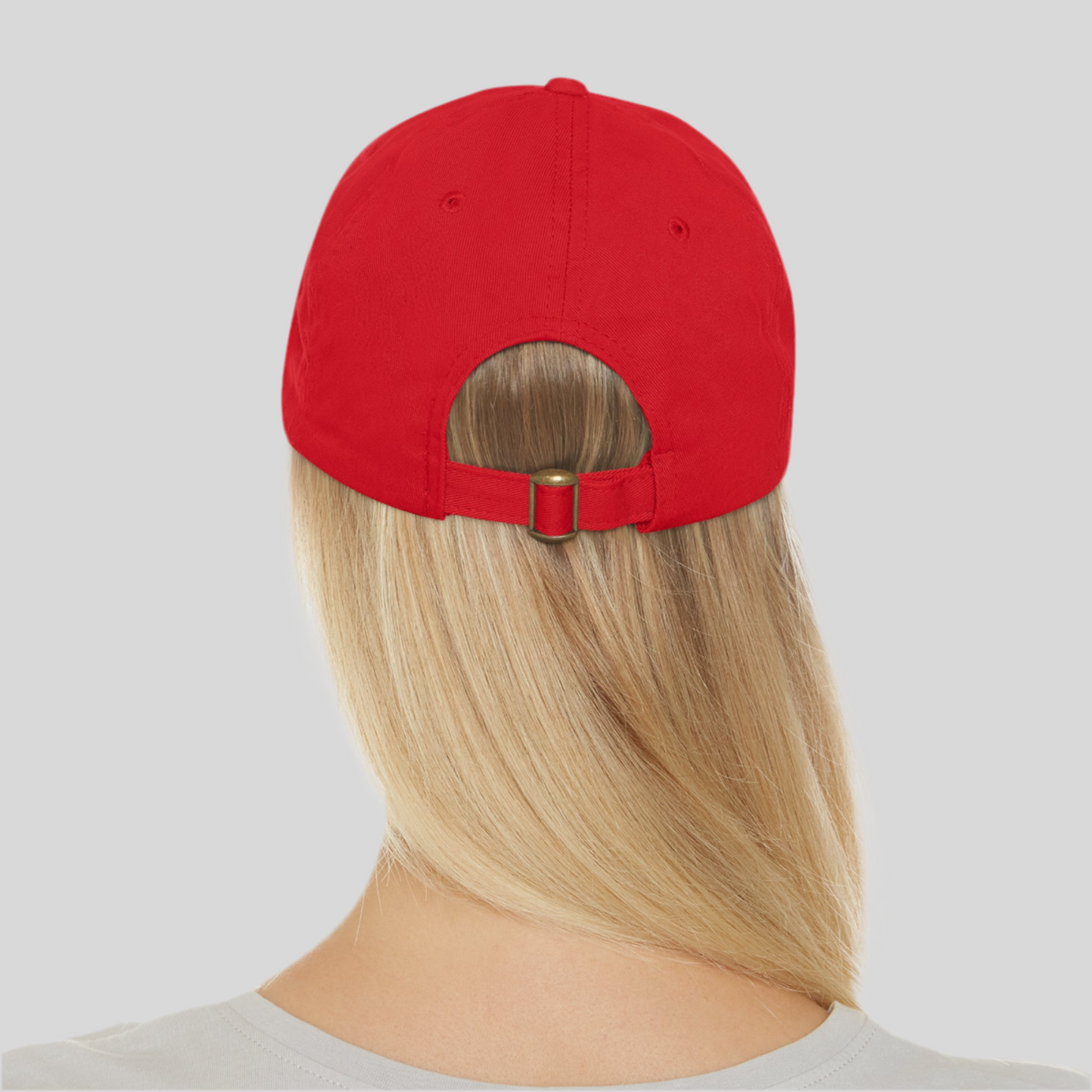 Brat LMX Chrome Script Women’s Dad Hat – Red