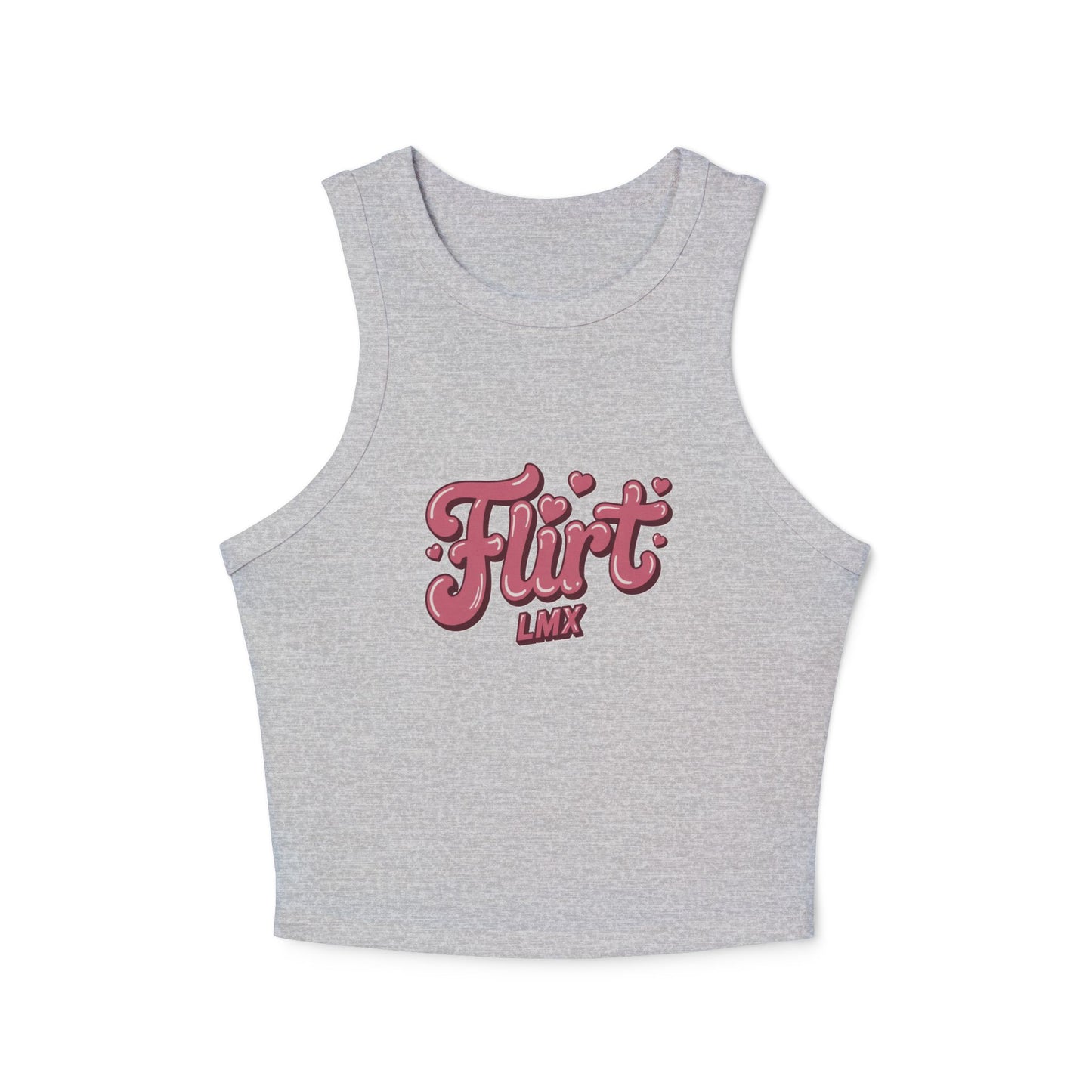LMX Flirt Racer Tank Top - Women's Micro Rib Crop Top