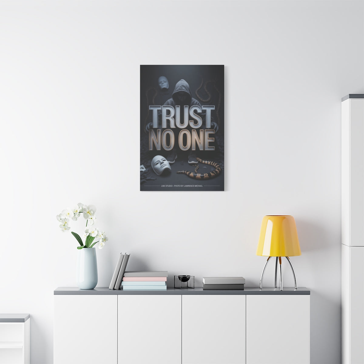 TRUST NO ONE — The Mask Breaker | 24x36 LMX Canvas Edition