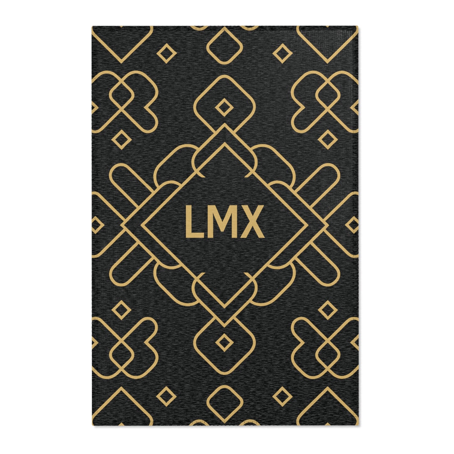 Cryptify Area Rug – LMX Signature Black & Gold Geometric Design