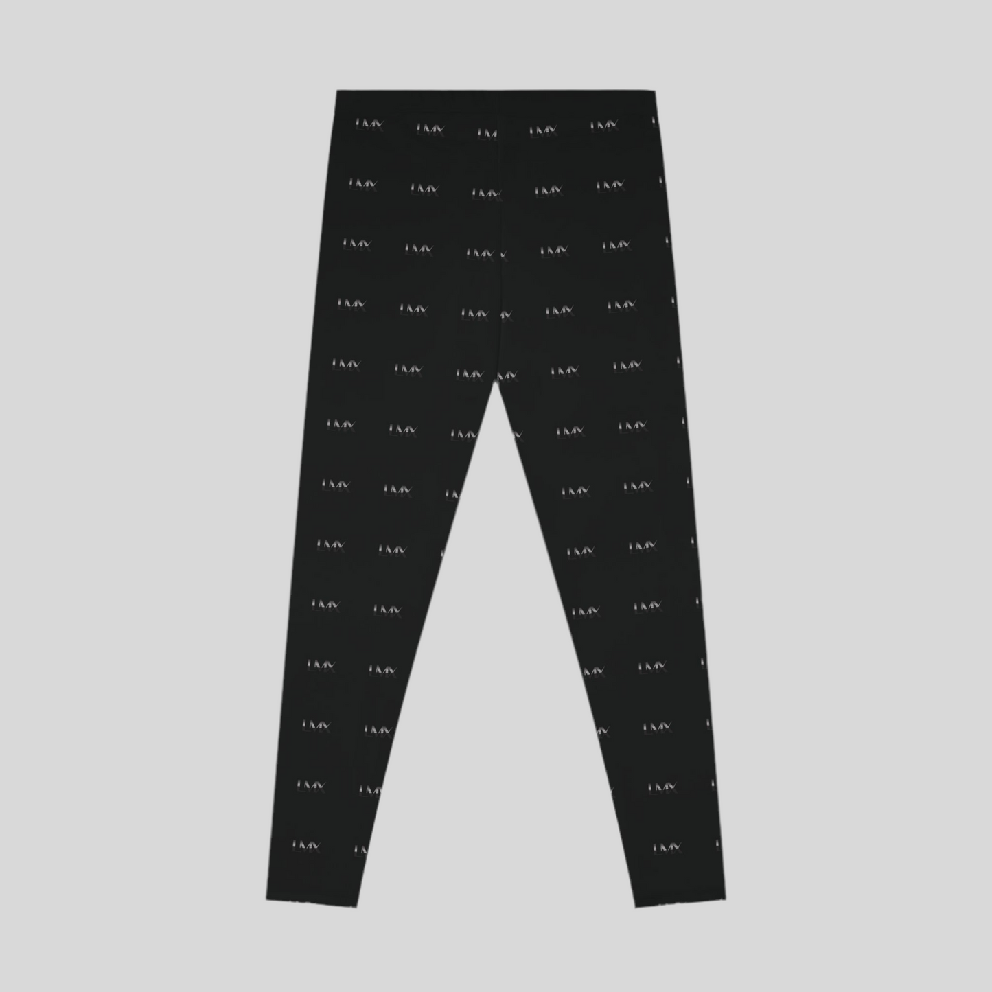 LMX All-Over Print Black Leggings – Elegance in Motion