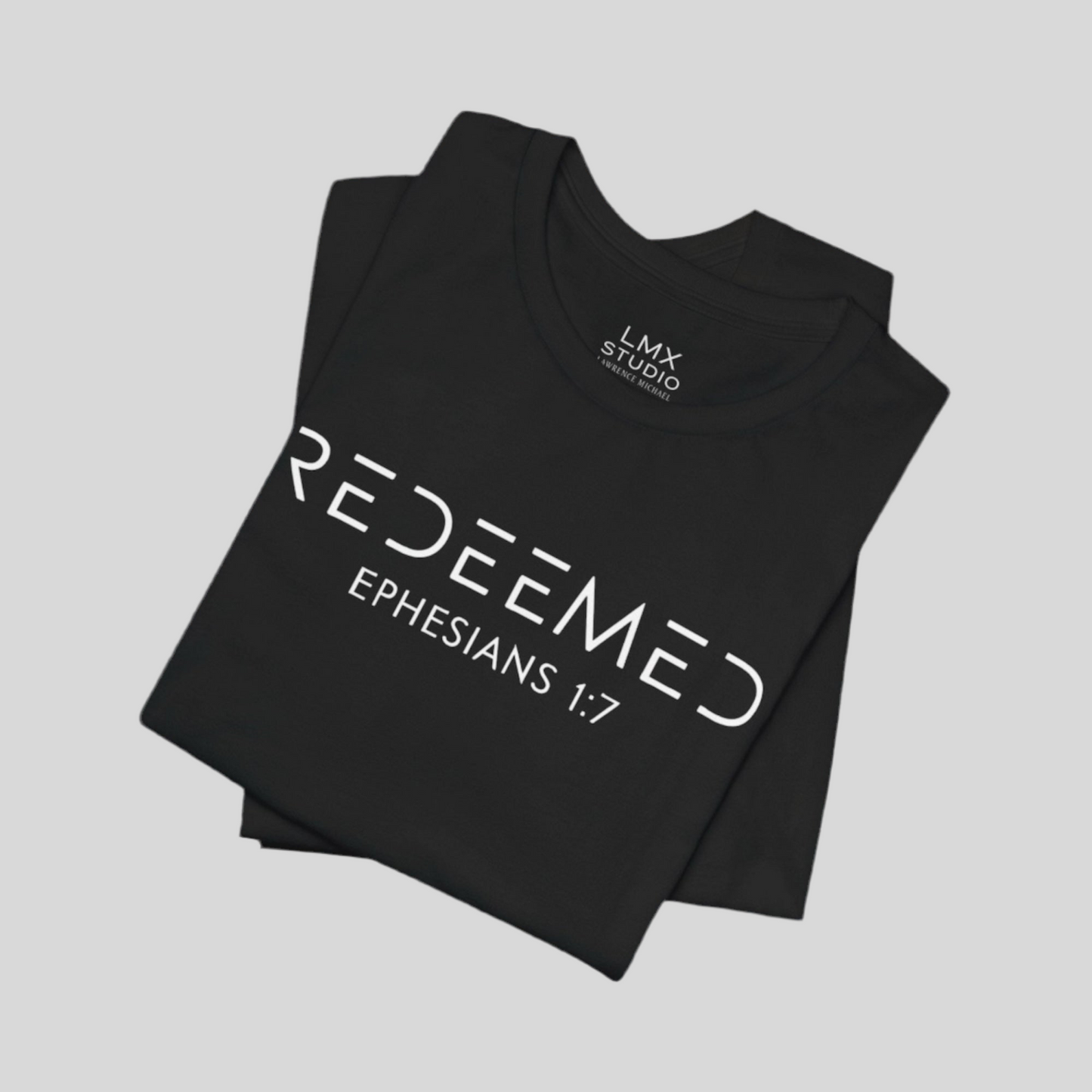 Redeemed T Shirt Ephesians 1:7 Christian Tee Spiritual Streetwear LMX Premium Faith Based Shirt