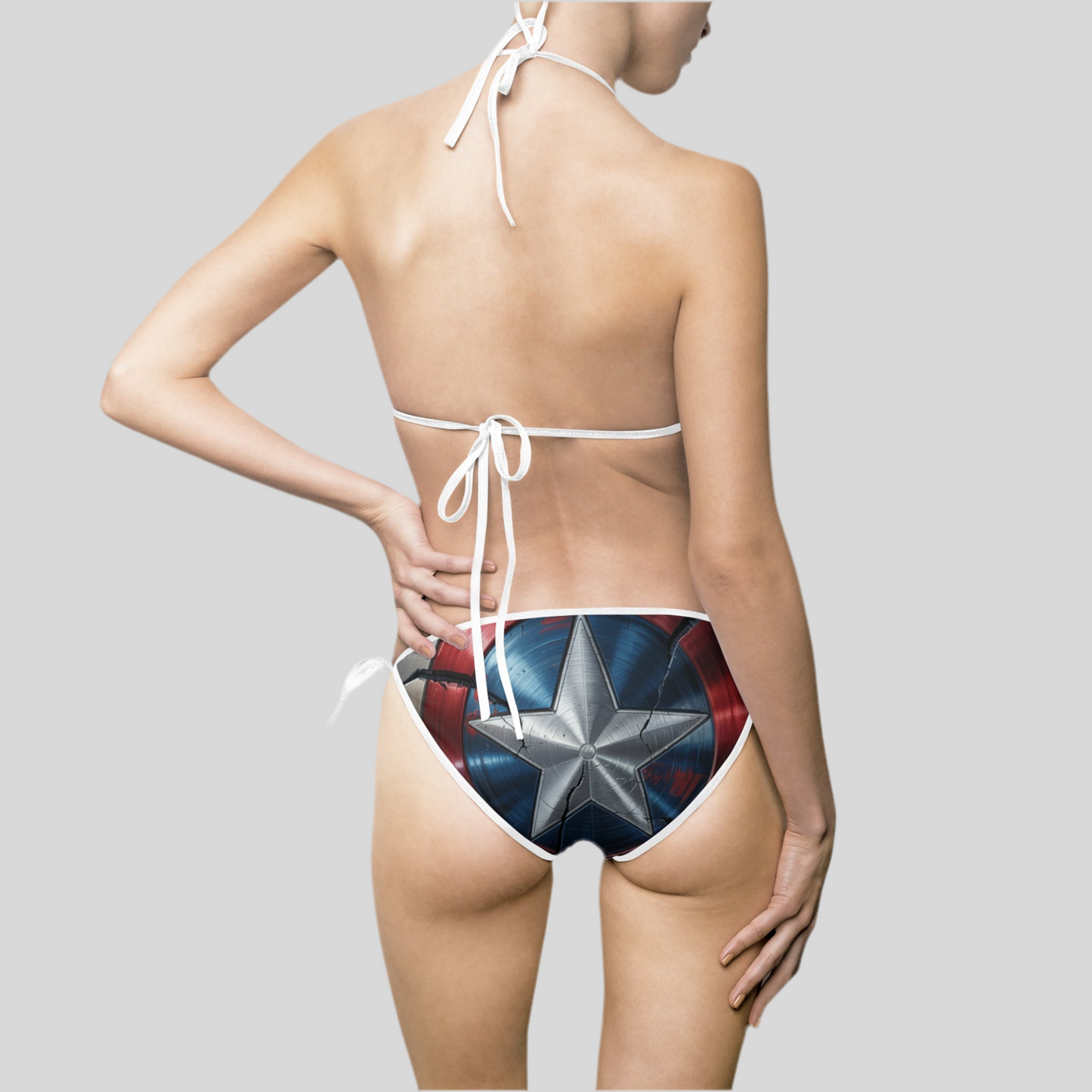 Captain America Shield Women’s Bikini Swimsuit – LMX Designs