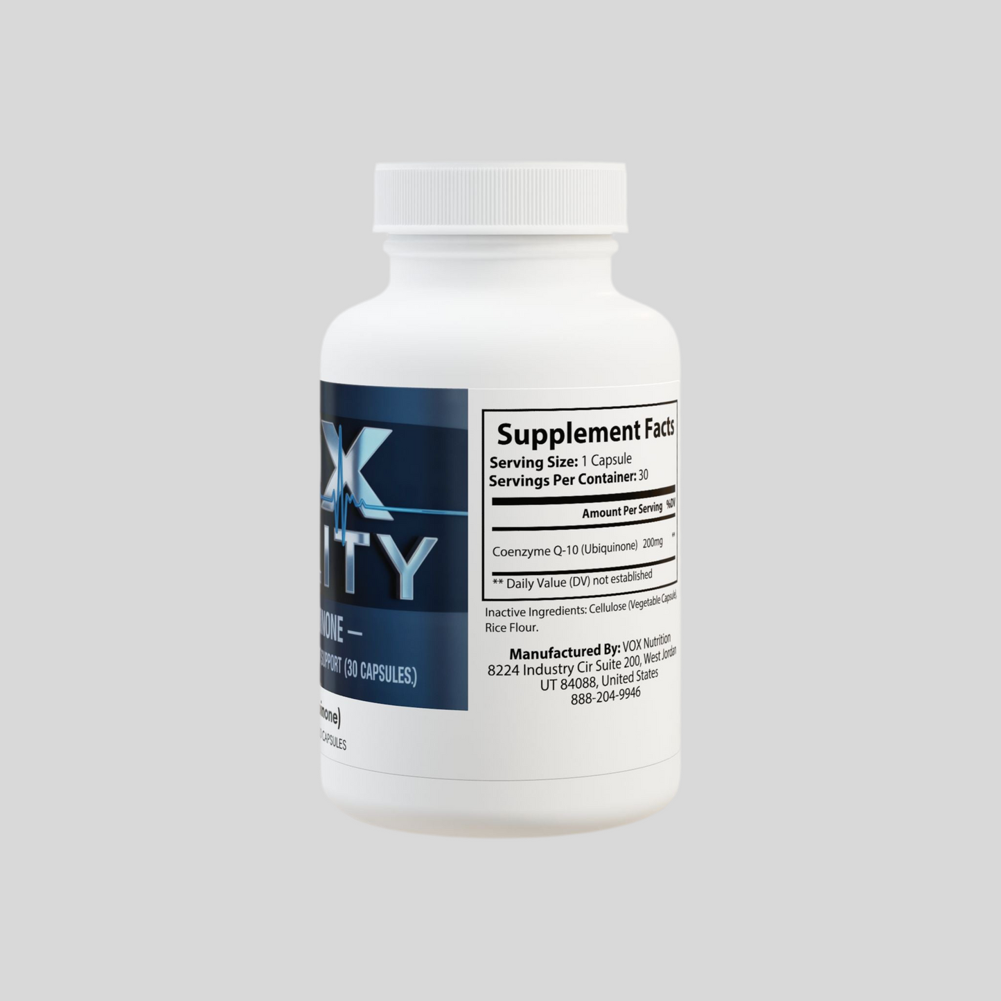 LMX Vitality CoQ10 Ubiquinone — Advanced Cellular Energy & Heart Support (30 Capsules)