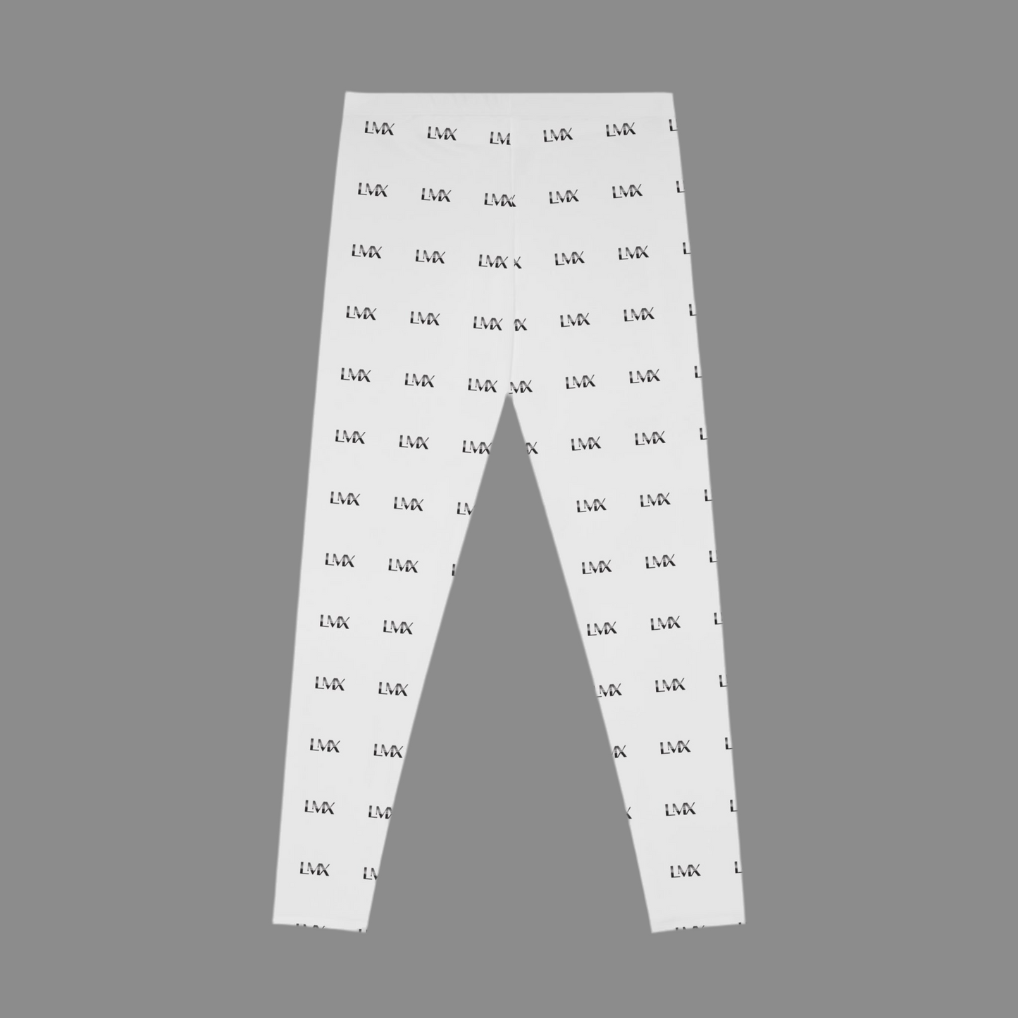 LMX All-Over Print White Leggings – Elegance in Motion