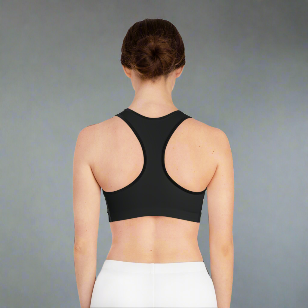 LMX Studio “Built Different” Sports Bra | Premium Women’s Activewear | Compression Fit Gym Top with Left-Chest Logo