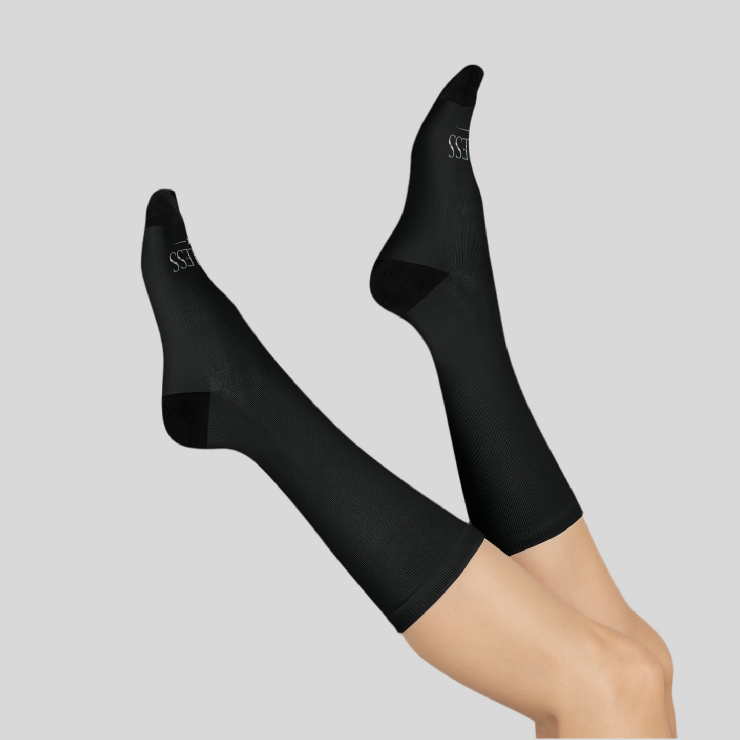 Flawless Cushioned Black Crew Socks – LMX Designs