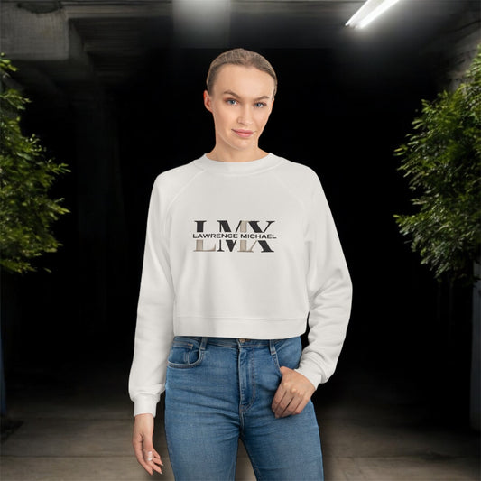 Stylish Women’s Cropped Fleece Pullover with LMX Design – Perfect for Casual Outings and Cozy Days