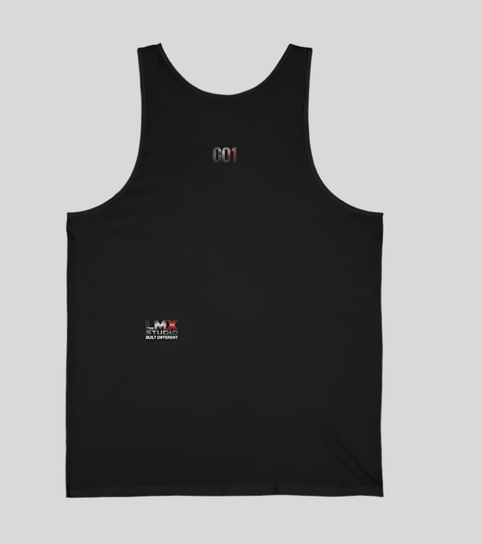 LMX Studio™ BUILT DIFFERENT Mens Tank Blackout Drop 001